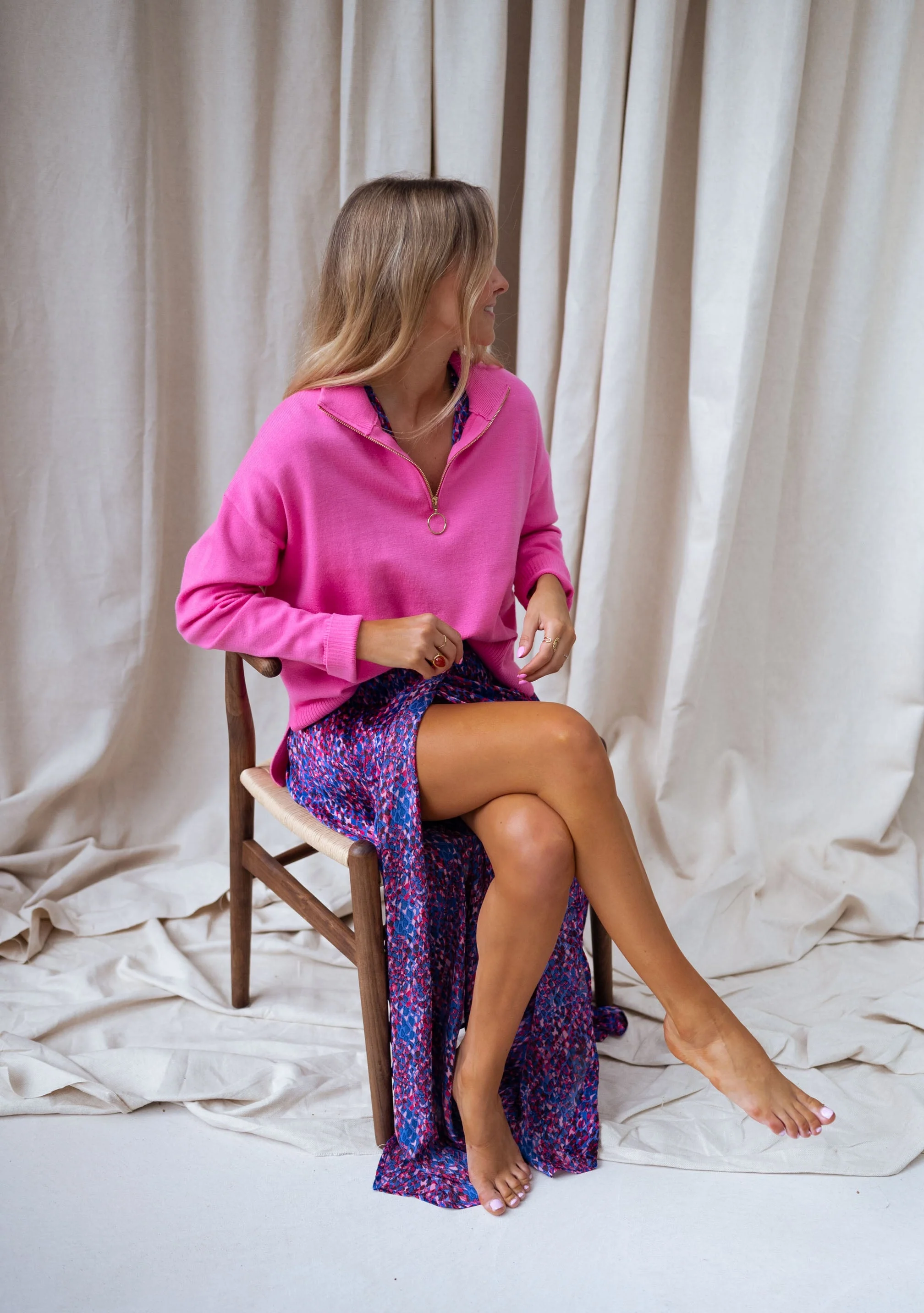 Pink and Blue Ariana Dress - Image 10
