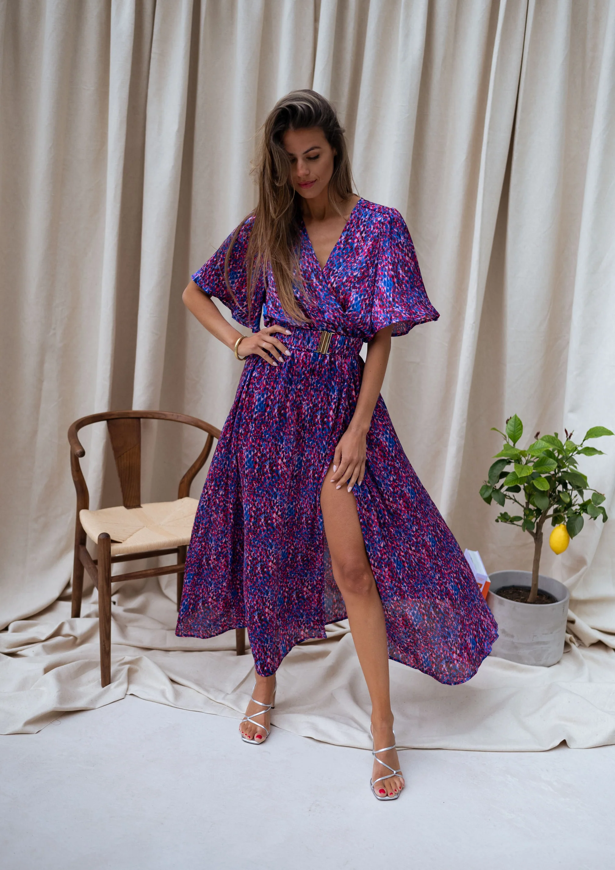 Pink and Blue Ariana Dress - Image 11