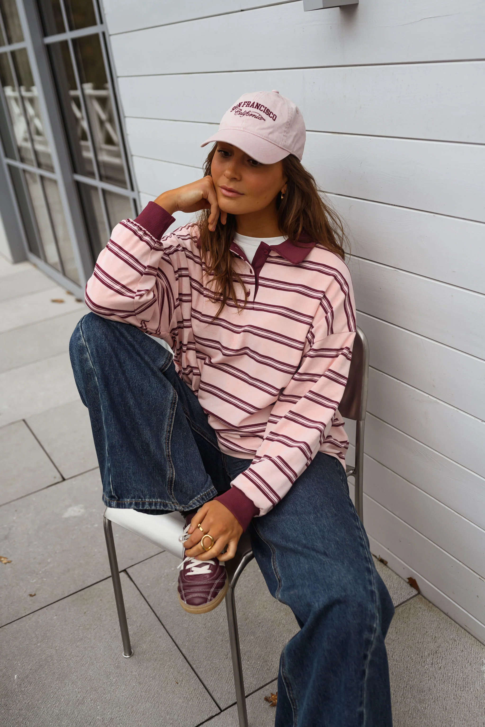Pink and Burgundy Amilia Polo Shirt - Image 9
