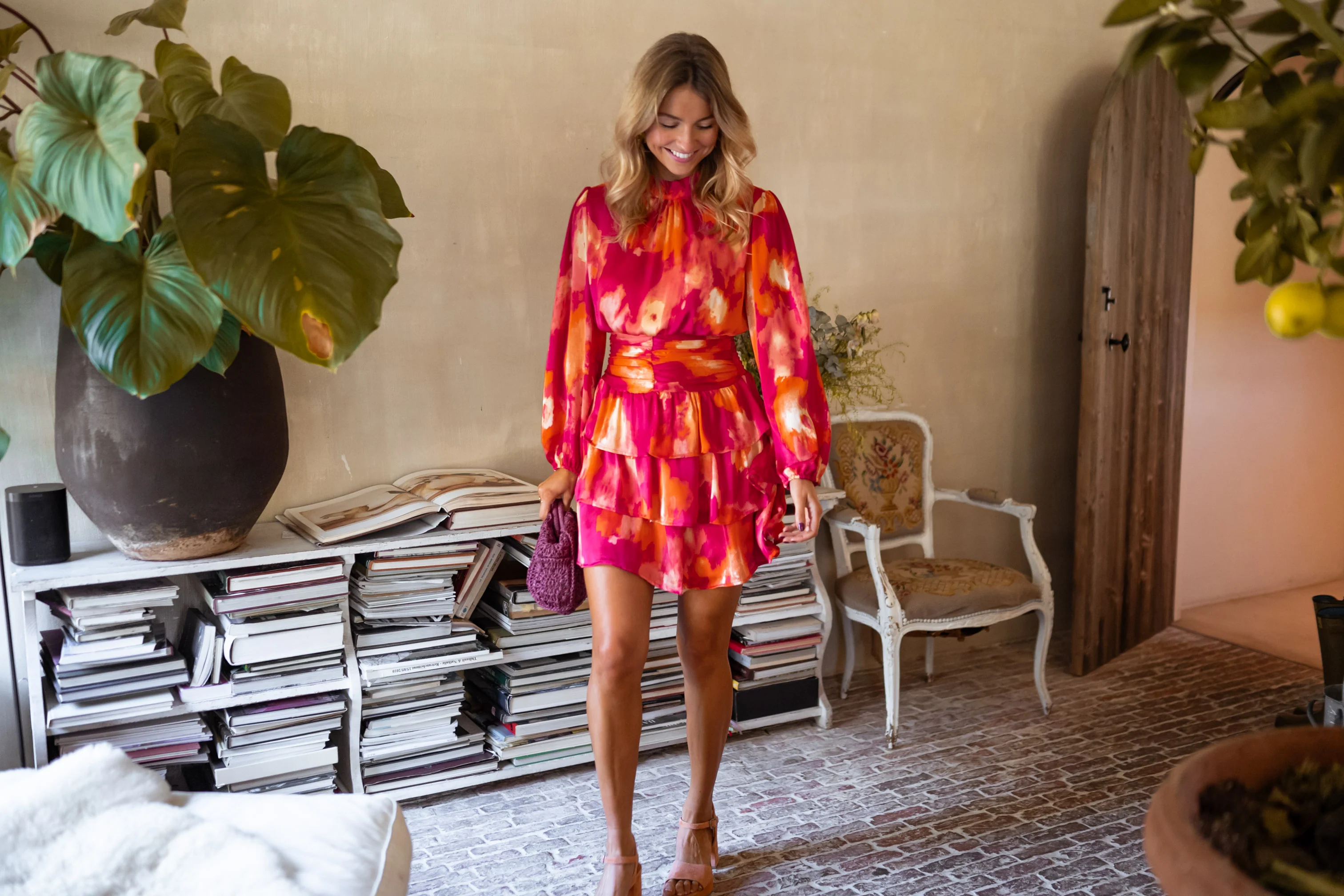 Pink and Orange Manae Dress - Image 10