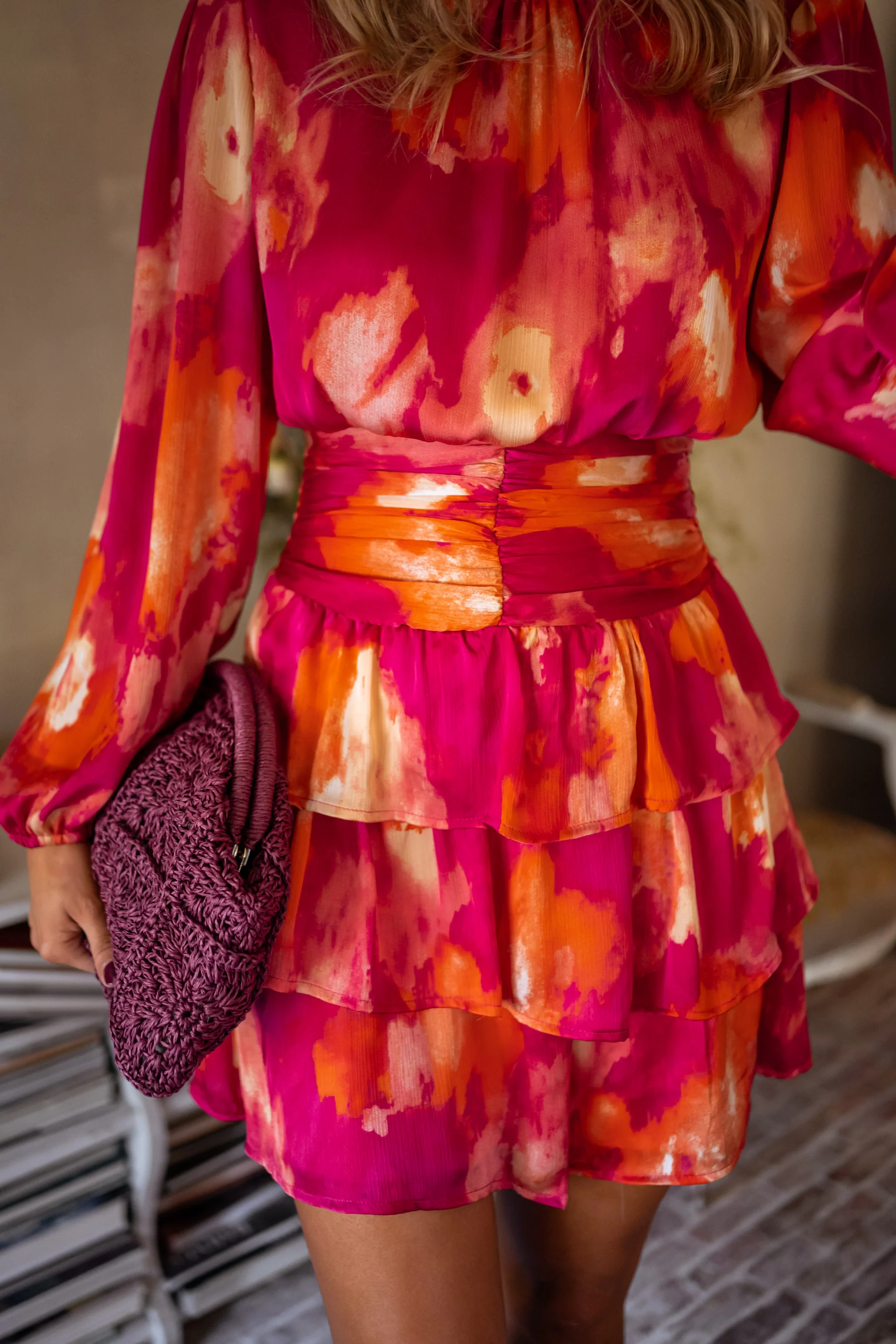 Pink and Orange Manae Dress - Image 3