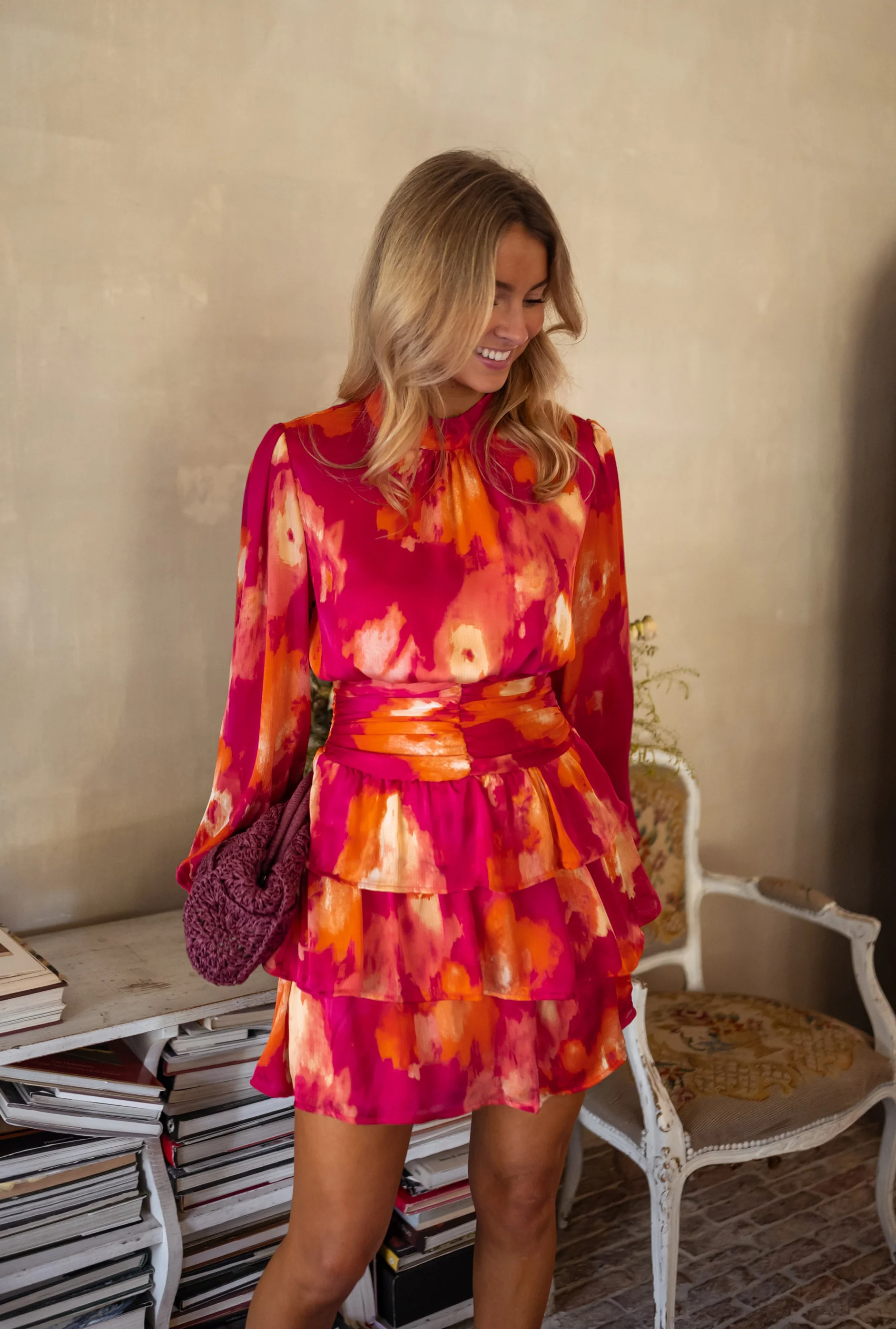 Pink and Orange Manae Dress - Image 8