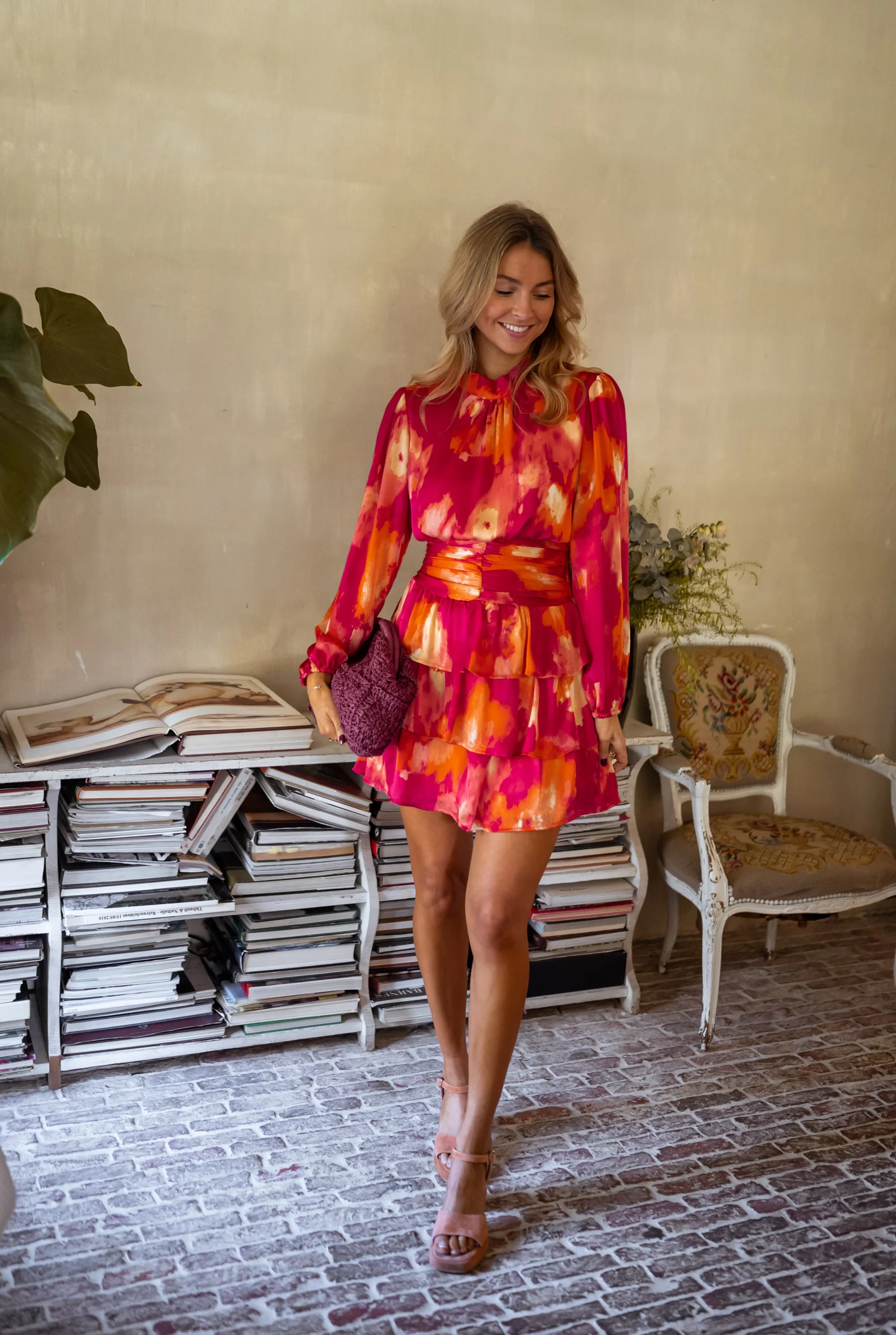 Pink and Orange Manae Dress - Image 9