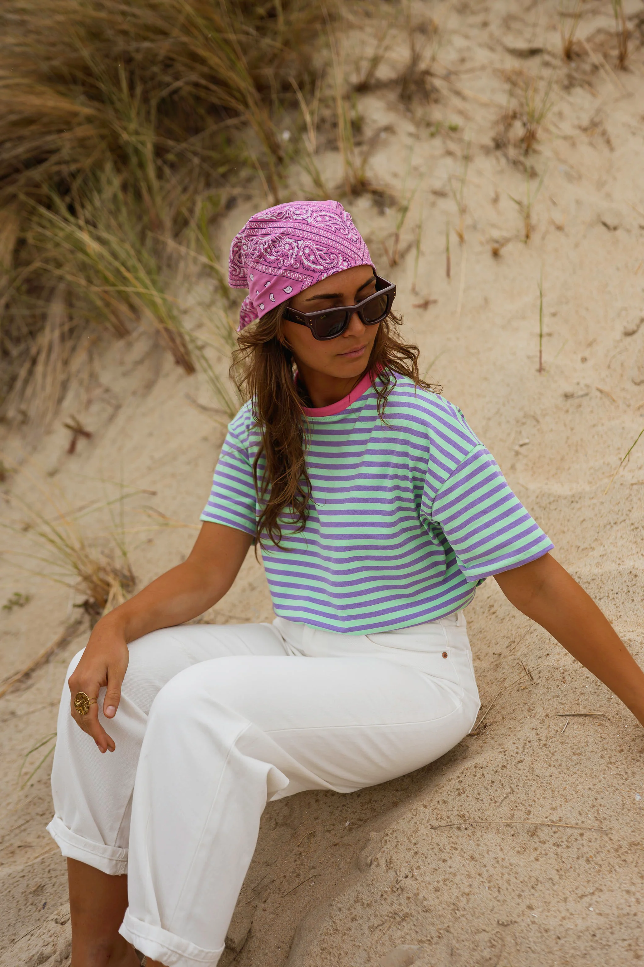 Pink Bandana Denia Scarf - Image 6