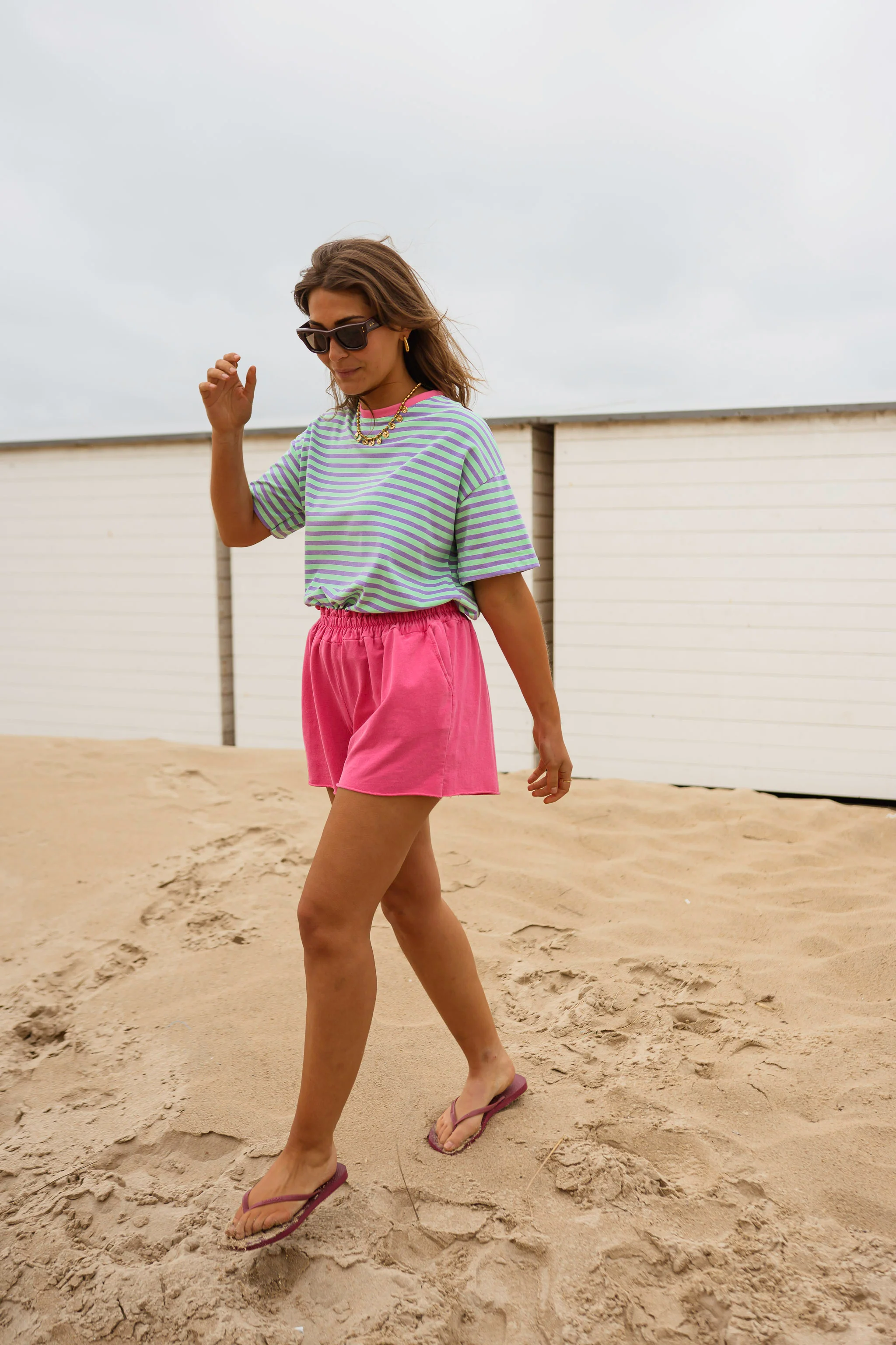 Pink Cotton Issa Shorts - Image 4