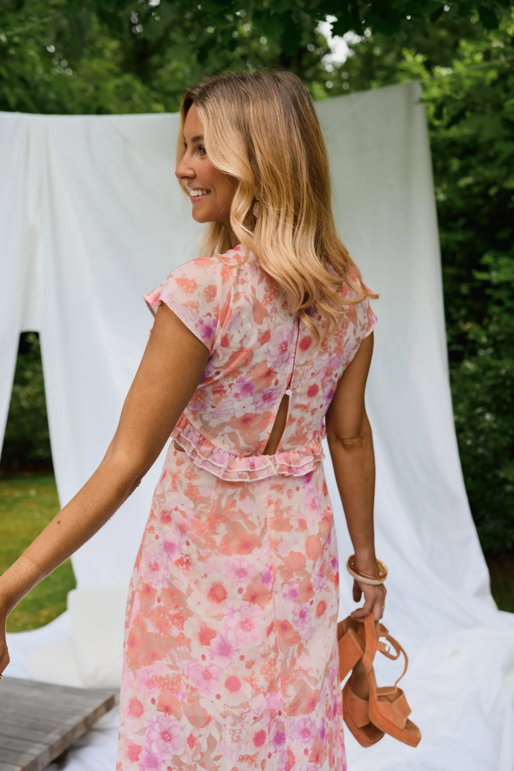 Pink Floral Odile Dress - Image 8