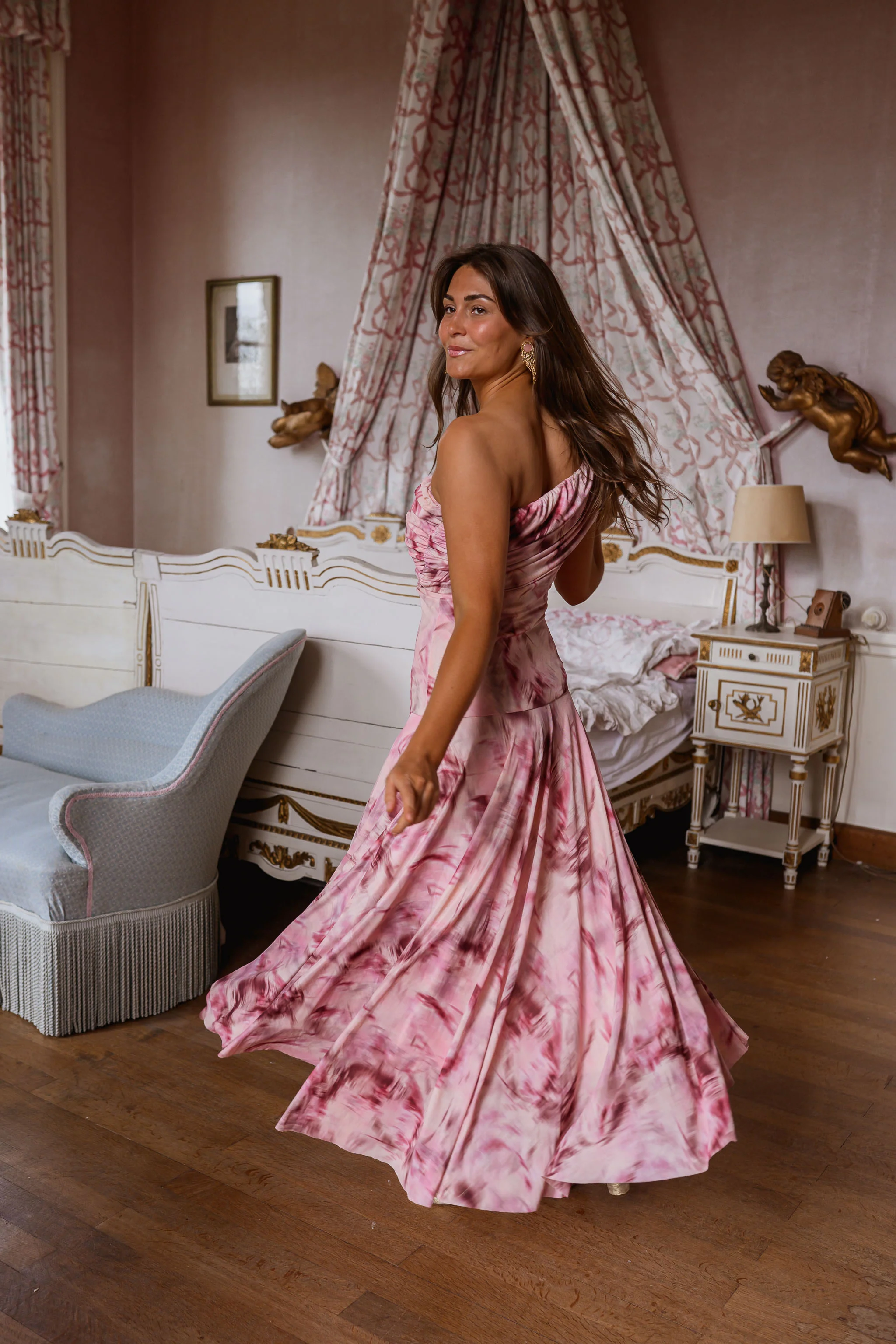 Pink Patterned Christy Dress - Image 15