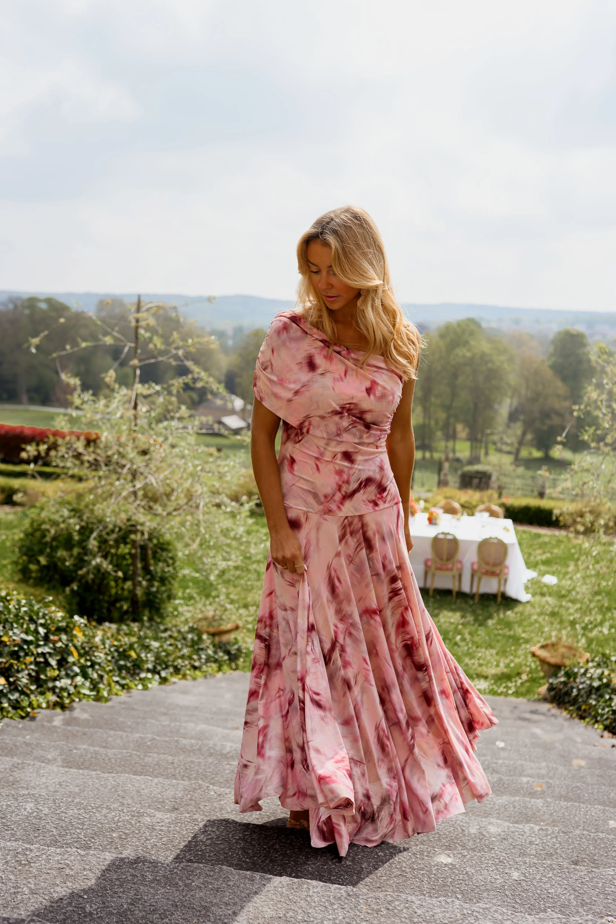 Pink Patterned Christy Dress - Image 17