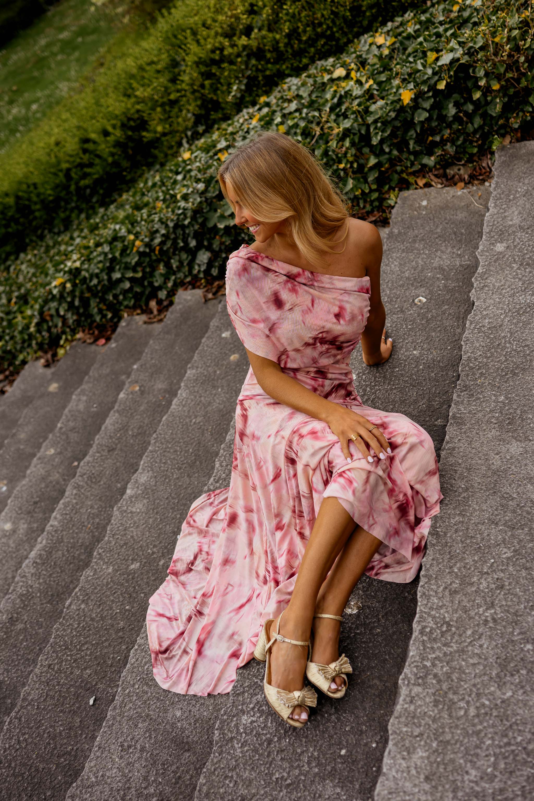 Pink Patterned Christy Dress - Image 19