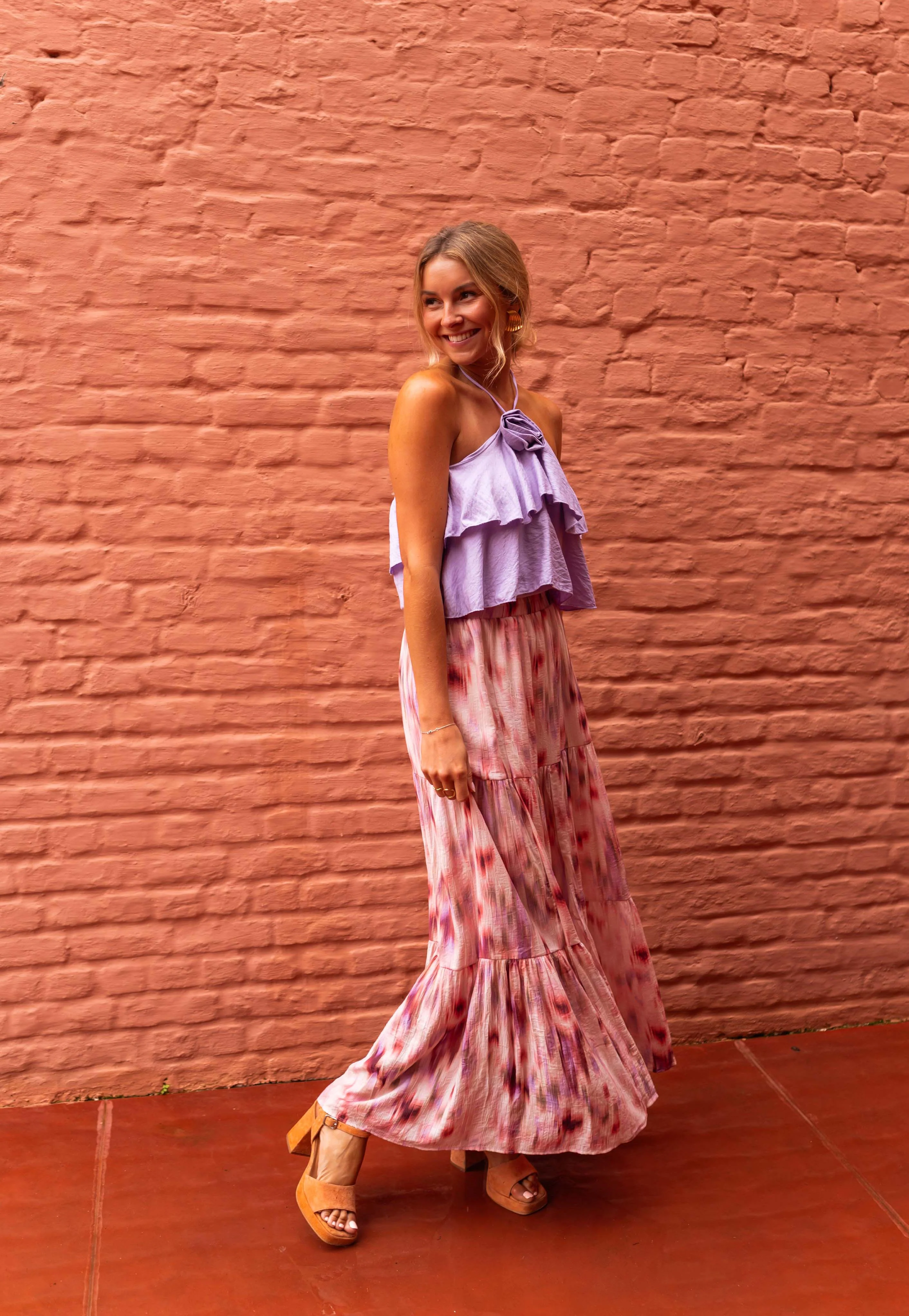 Pink Patterned Esteban Skirt - Image 3