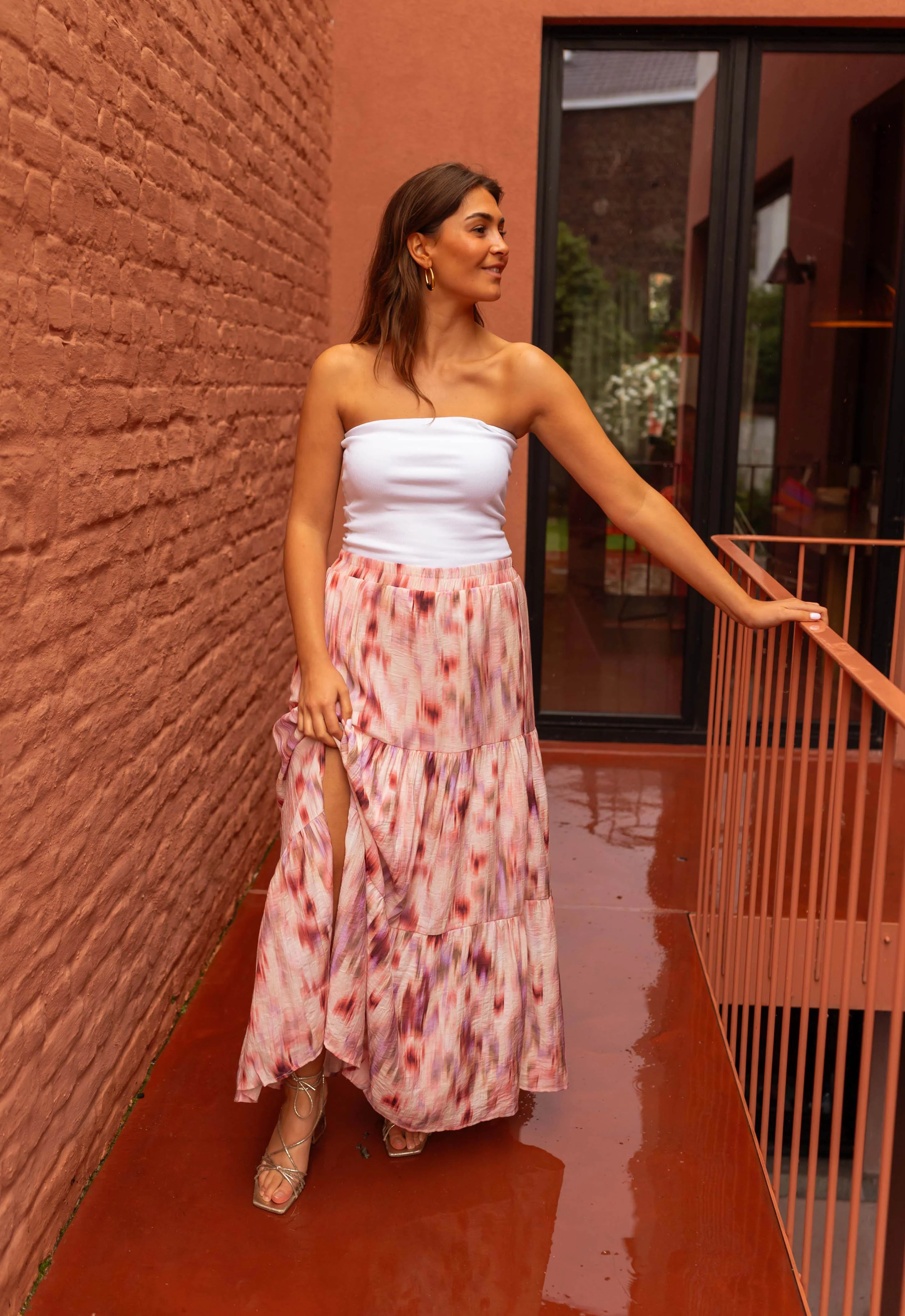 Pink Patterned Esteban Skirt - Image 5