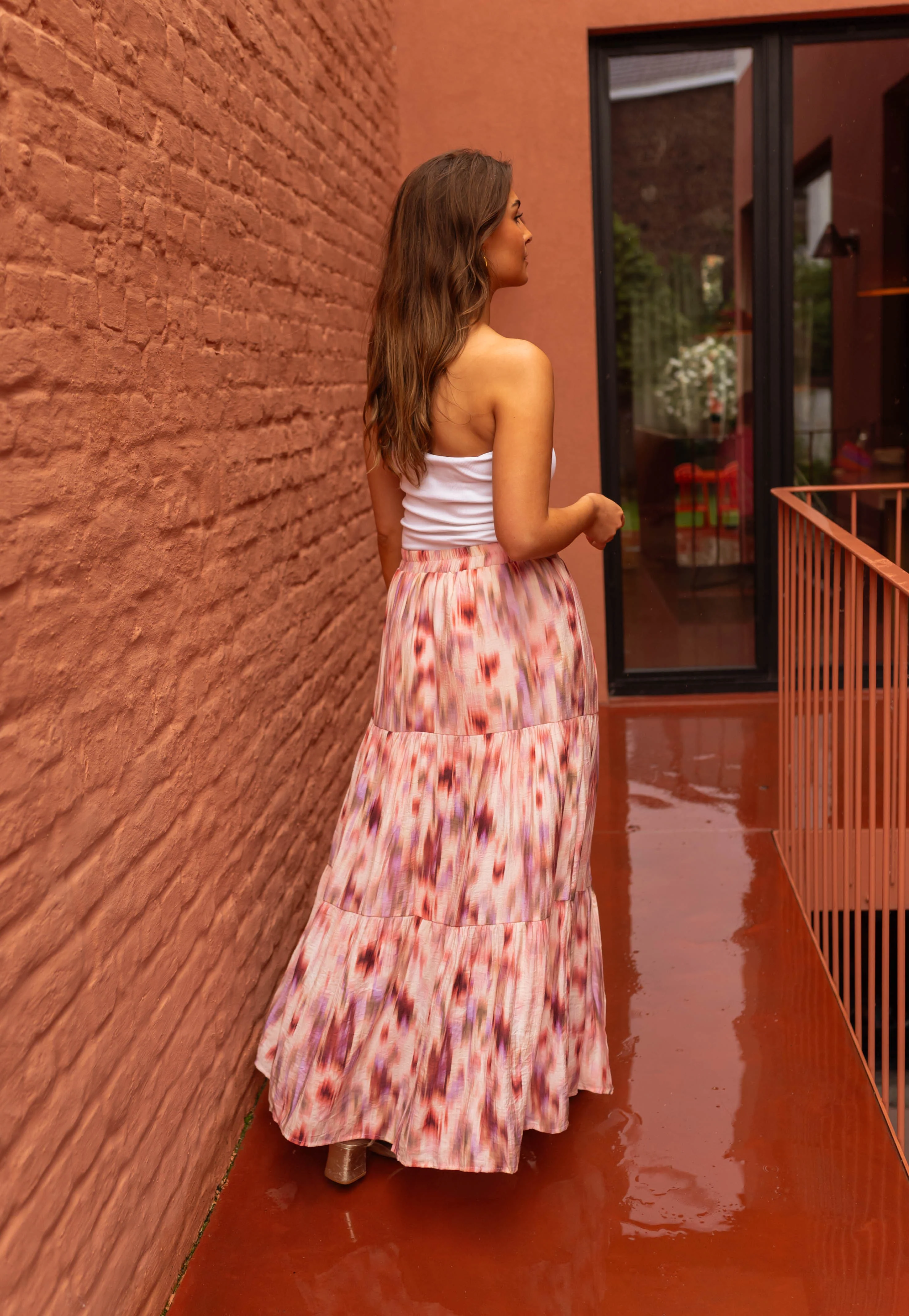 Pink Patterned Esteban Skirt - Image 7