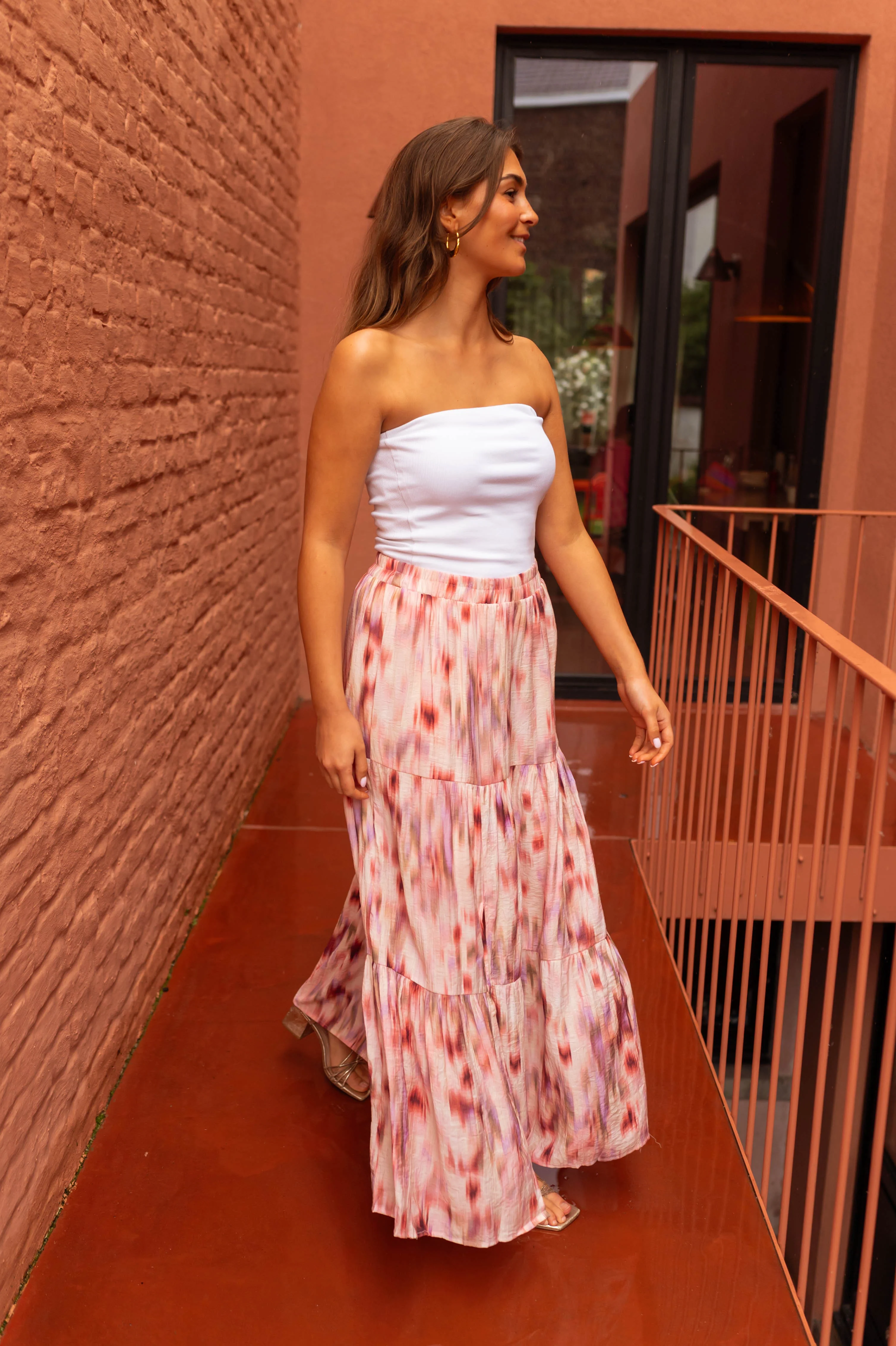 Pink Patterned Esteban Skirt - Image 8
