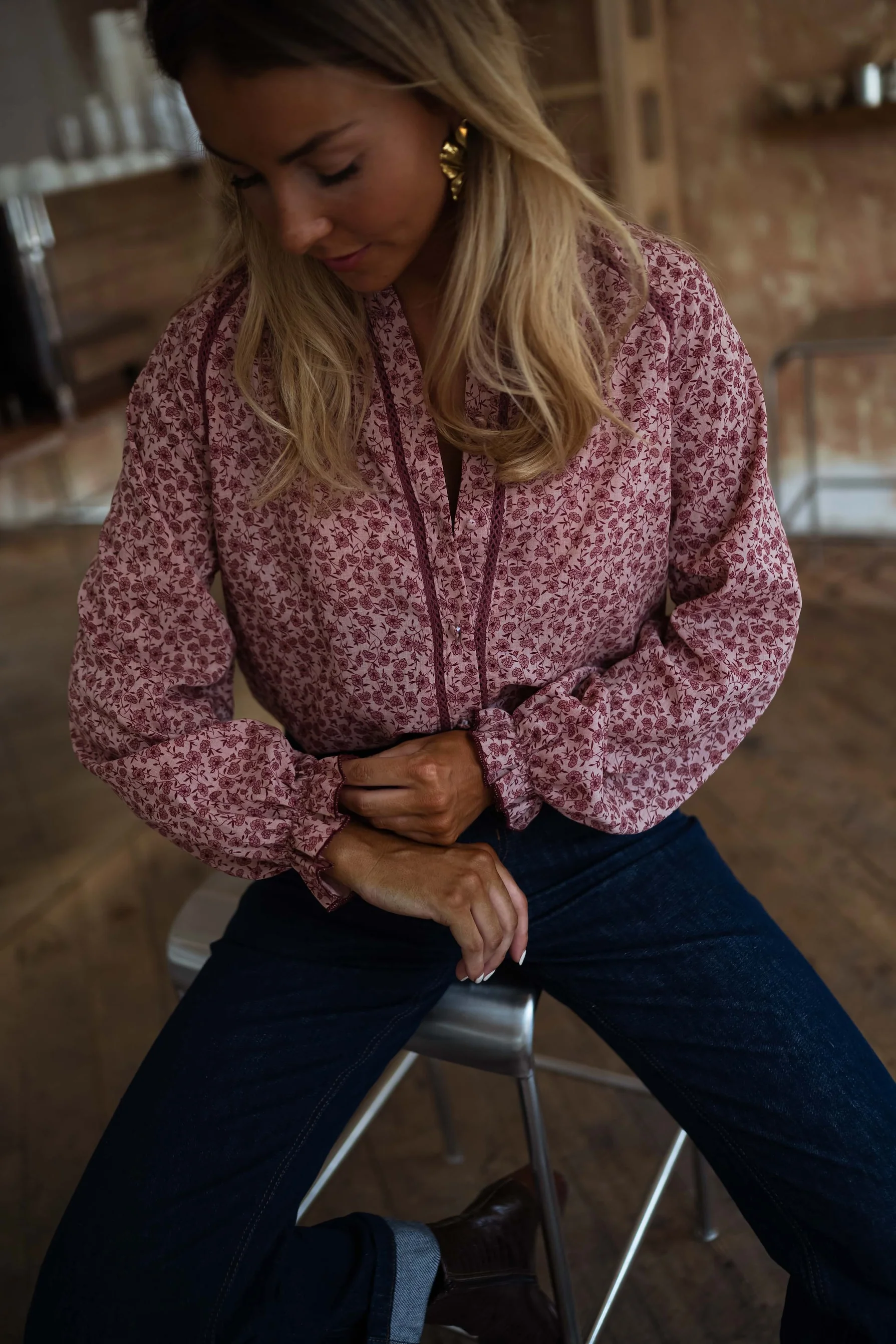 Pink Patterned Natacha Shirt - Image 6