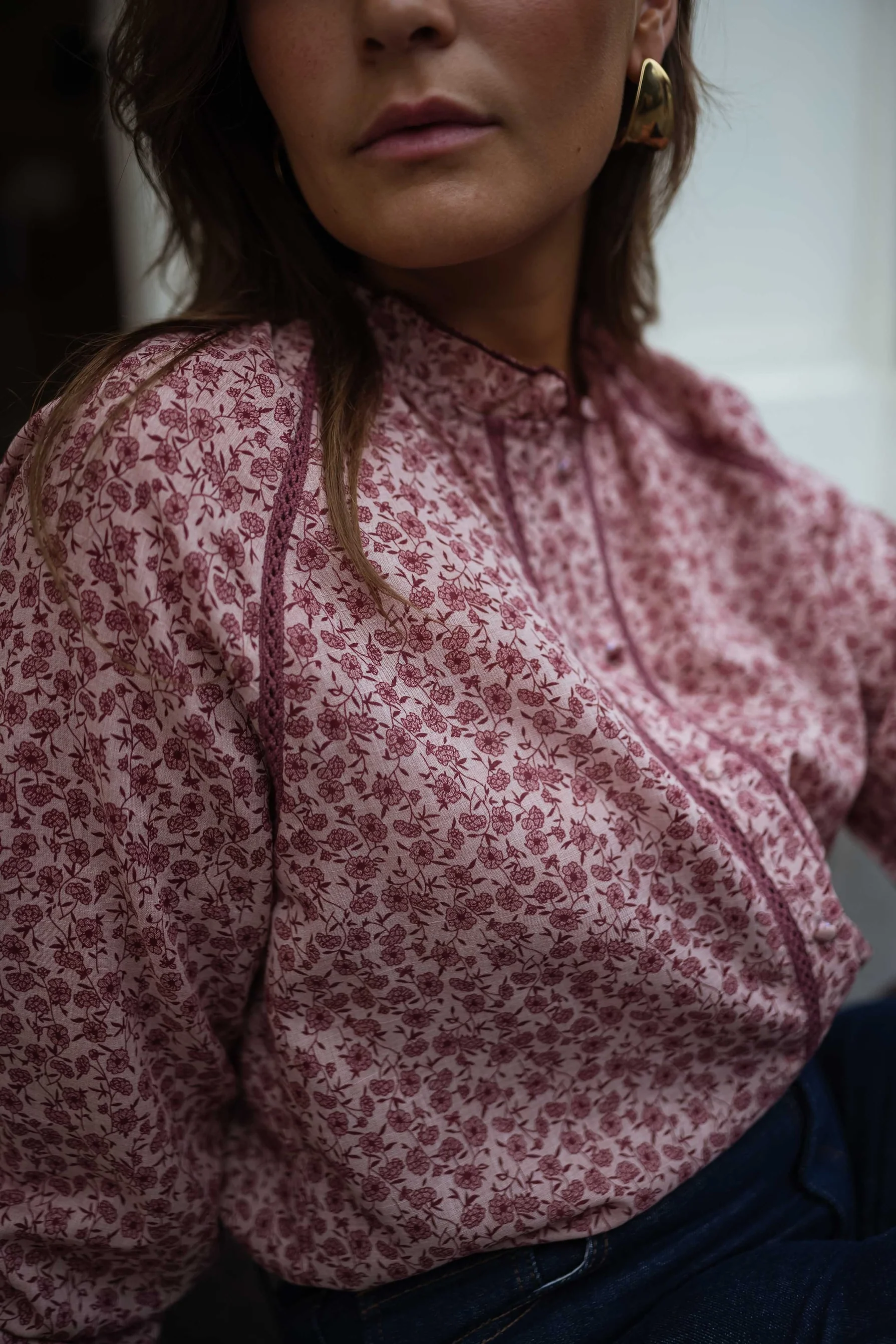 Pink Patterned Natacha Shirt - Image 8