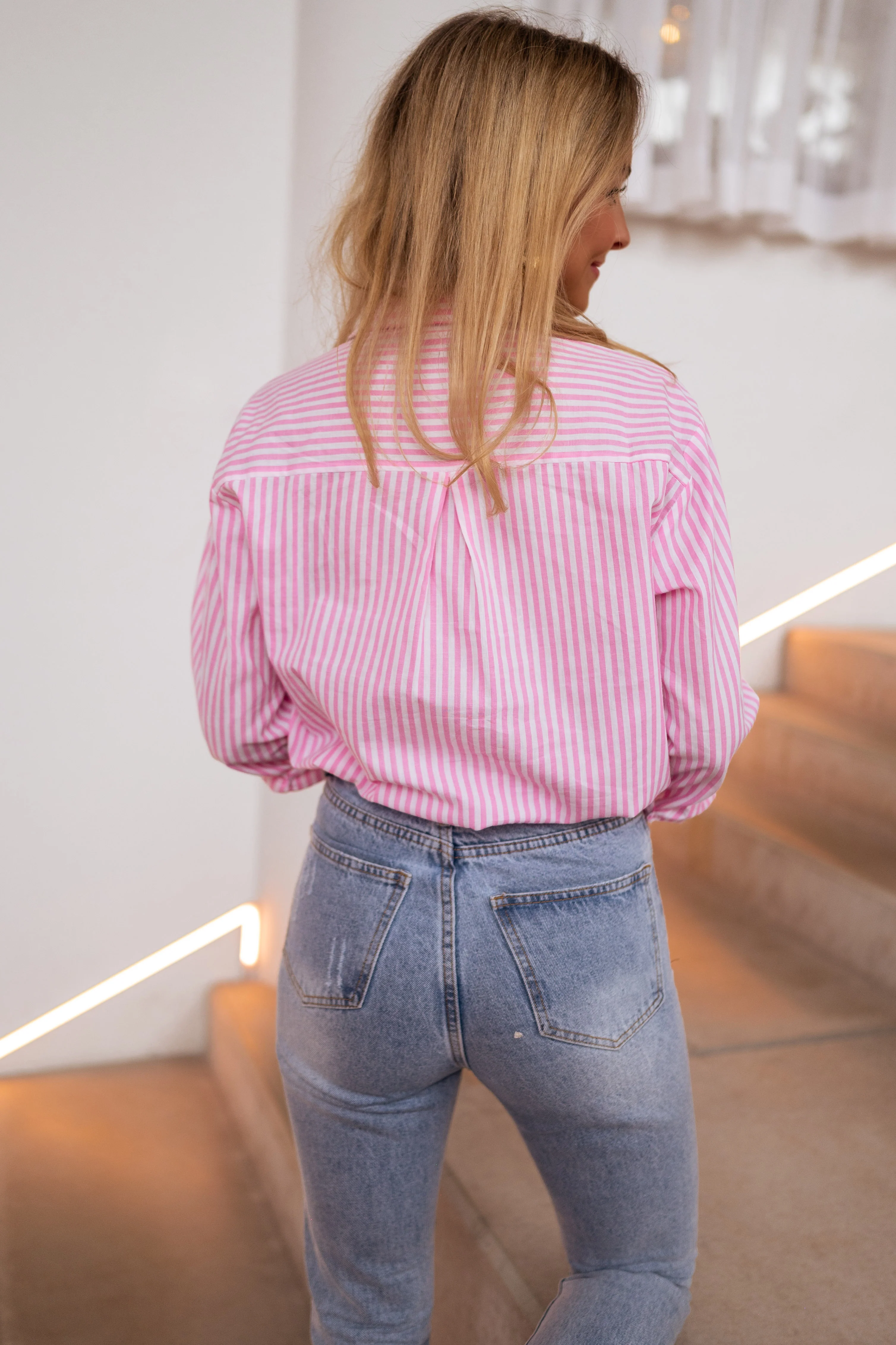 Pink Striped Raphi Shirt - Image 4