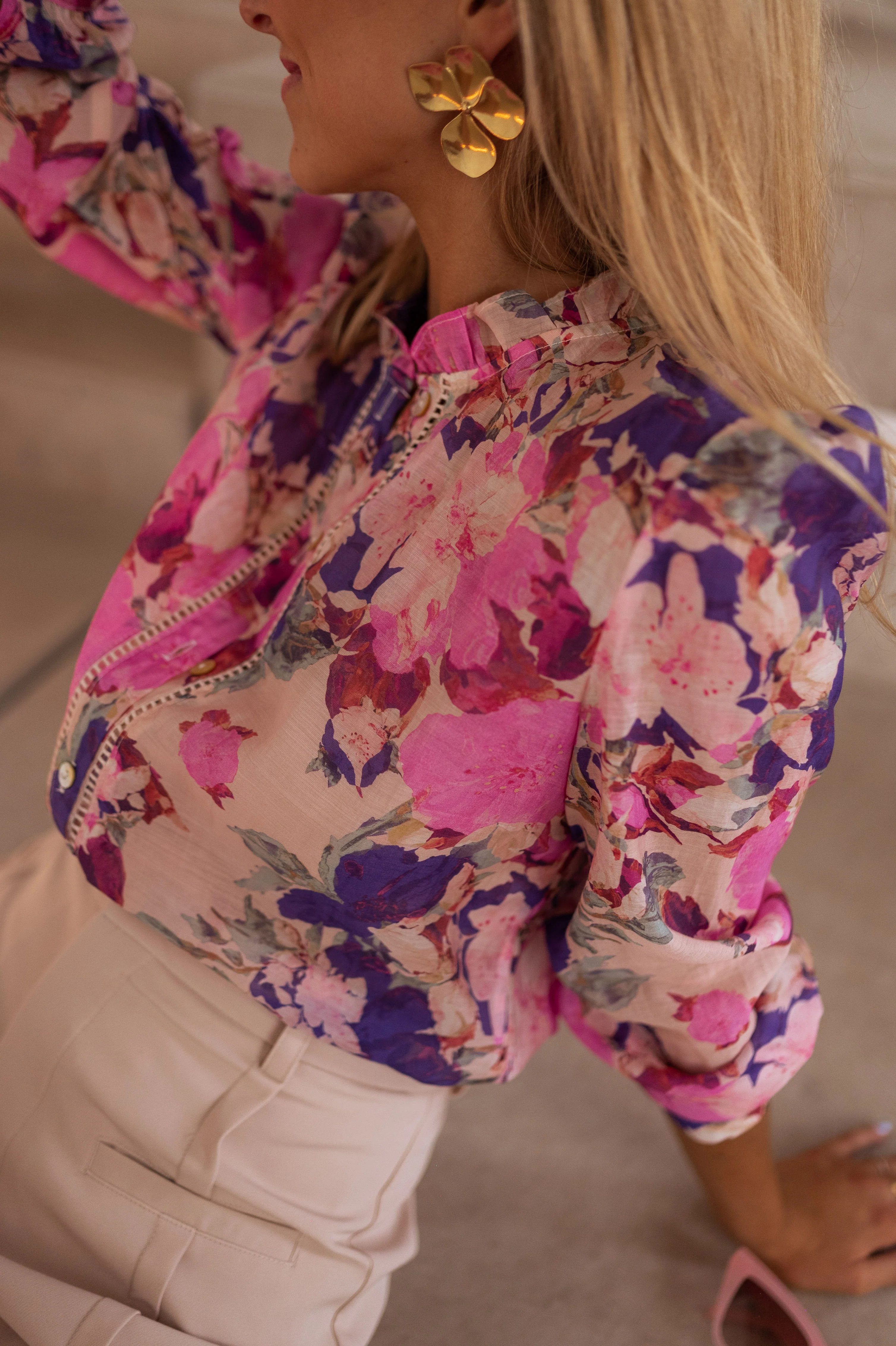 Purple Floral Rory Shirt - Image 3