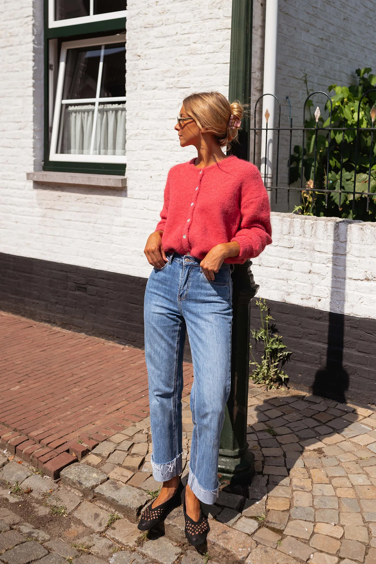 Raspberry Harris Cardigan - Image 3