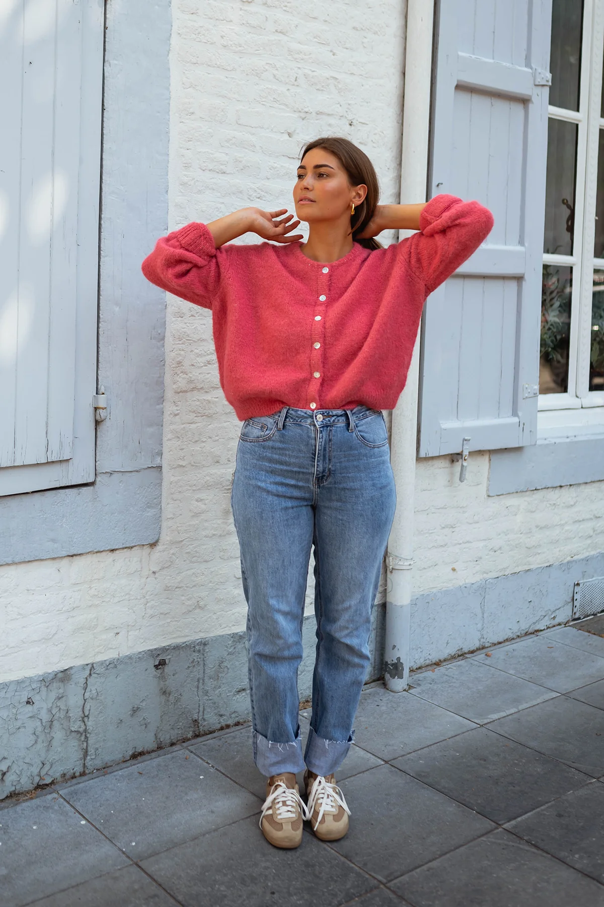 Raspberry Harris Cardigan - Image 5