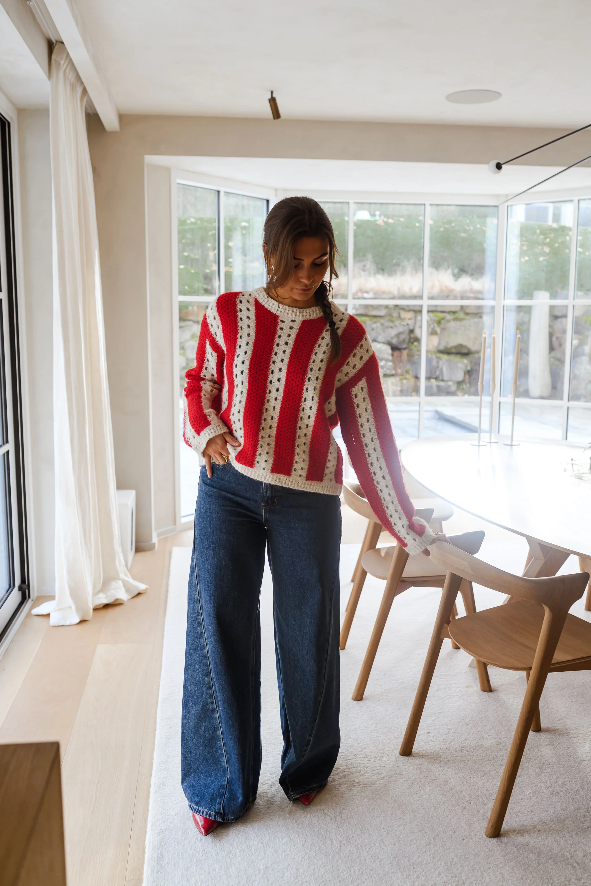 Red and Ecru Sage Sweater - Image 4