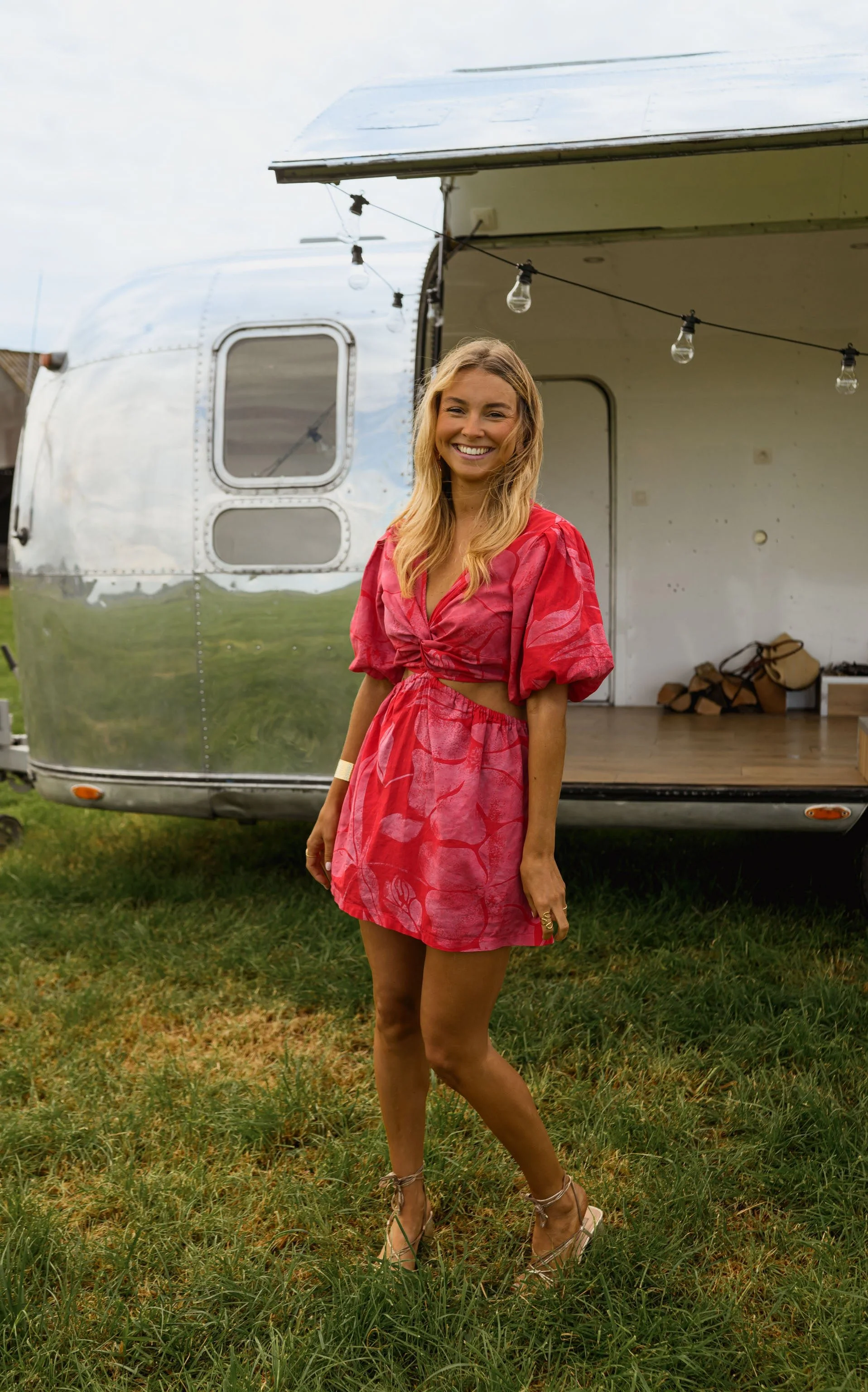 Red And Pink Natalia Dress - Image 12