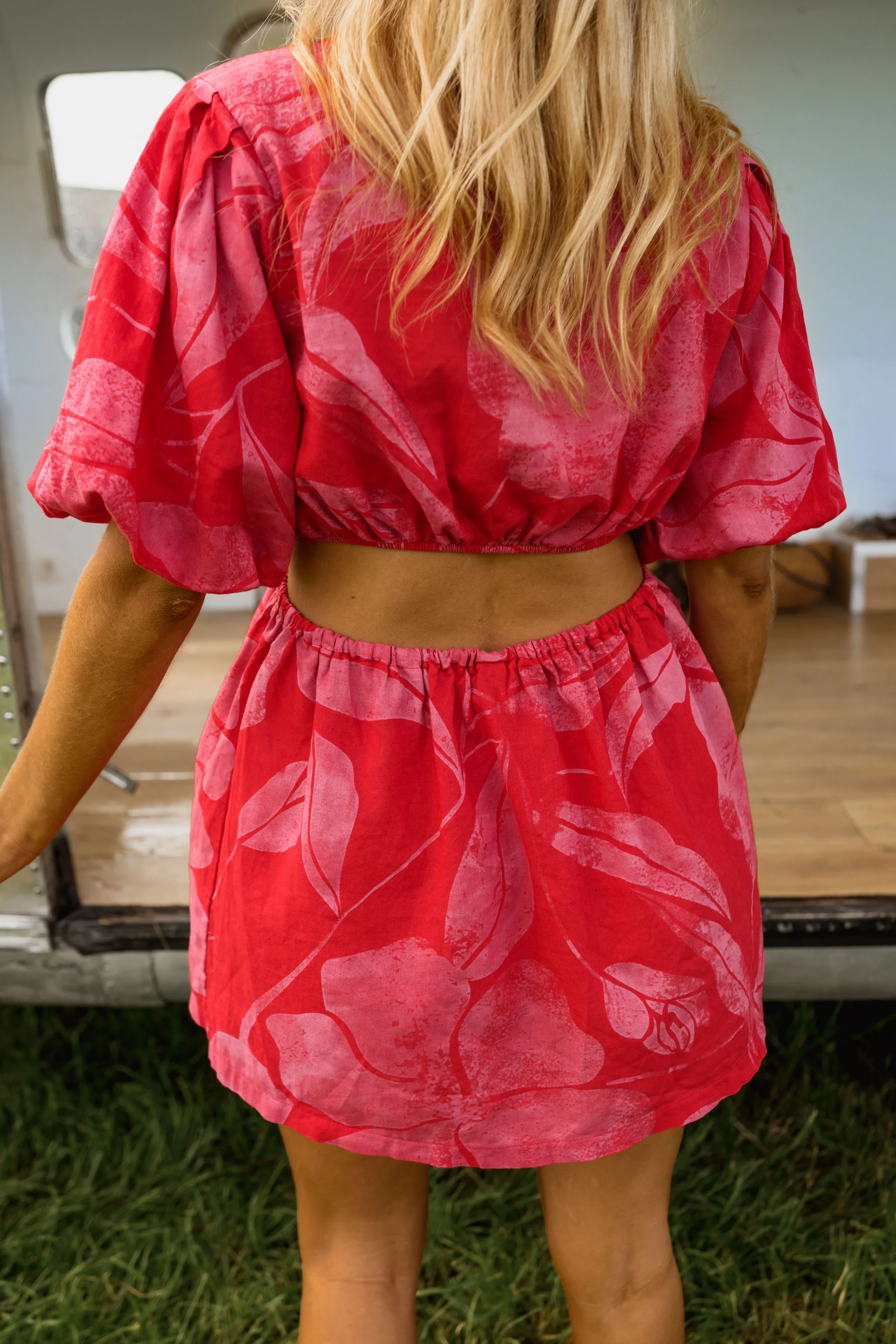 Red And Pink Natalia Dress - Image 7
