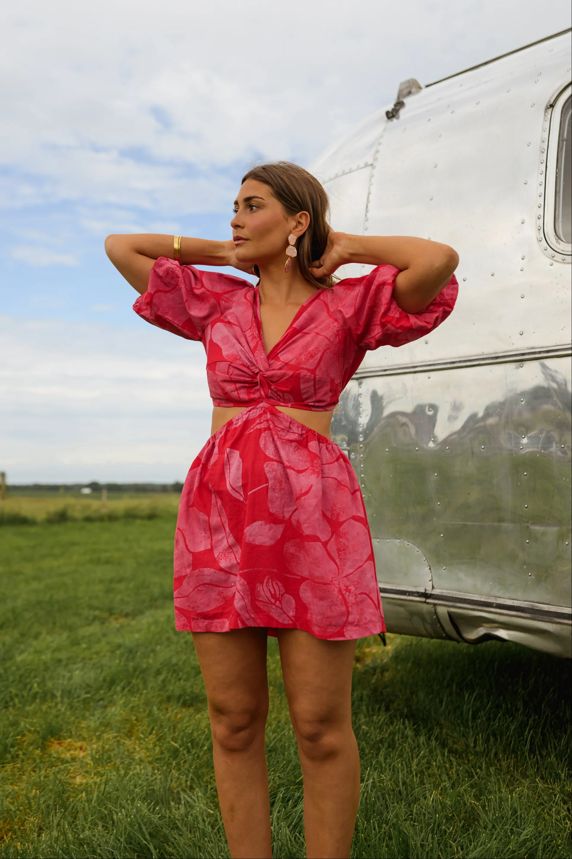 Red And Pink Natalia Dress - Image 8