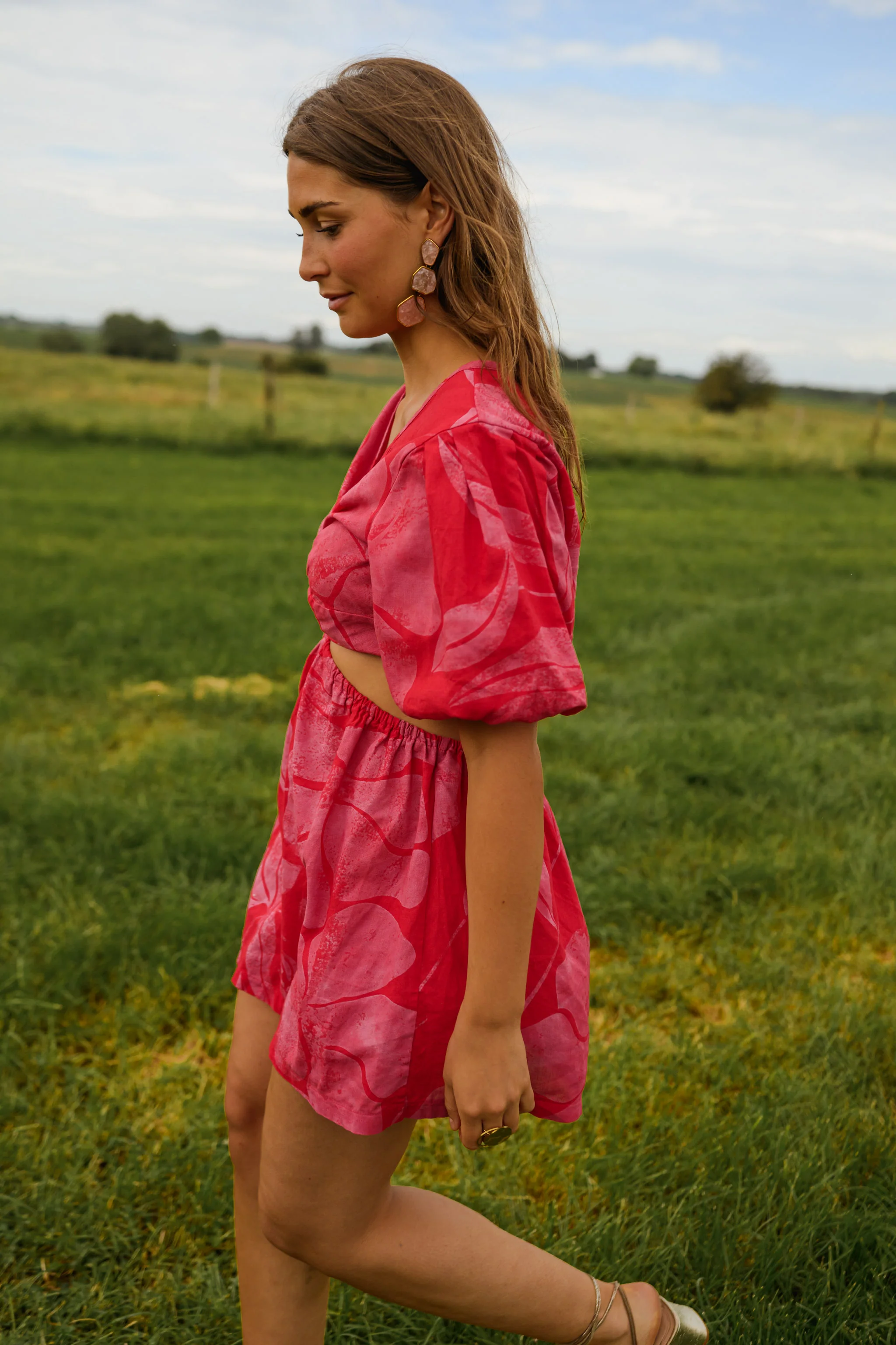 Red And Pink Natalia Dress - Image 9
