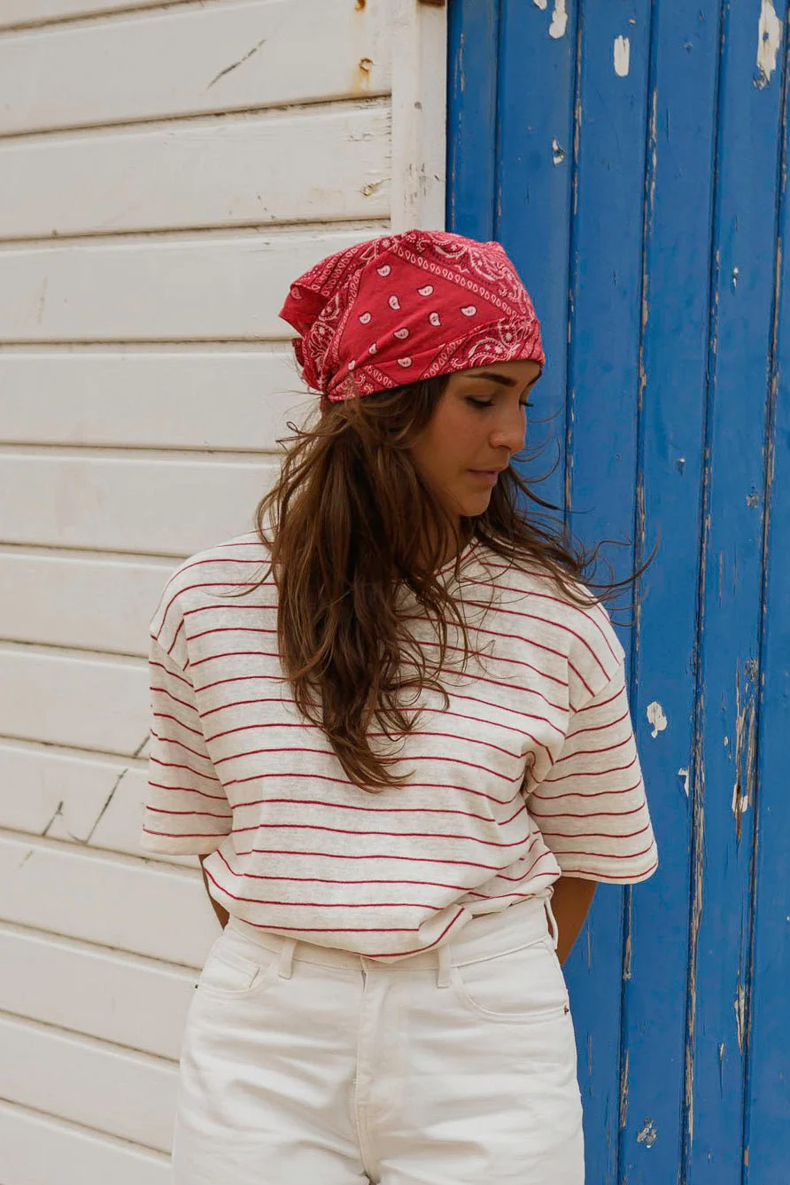 Red Bandana Denia Scarf - Image 6