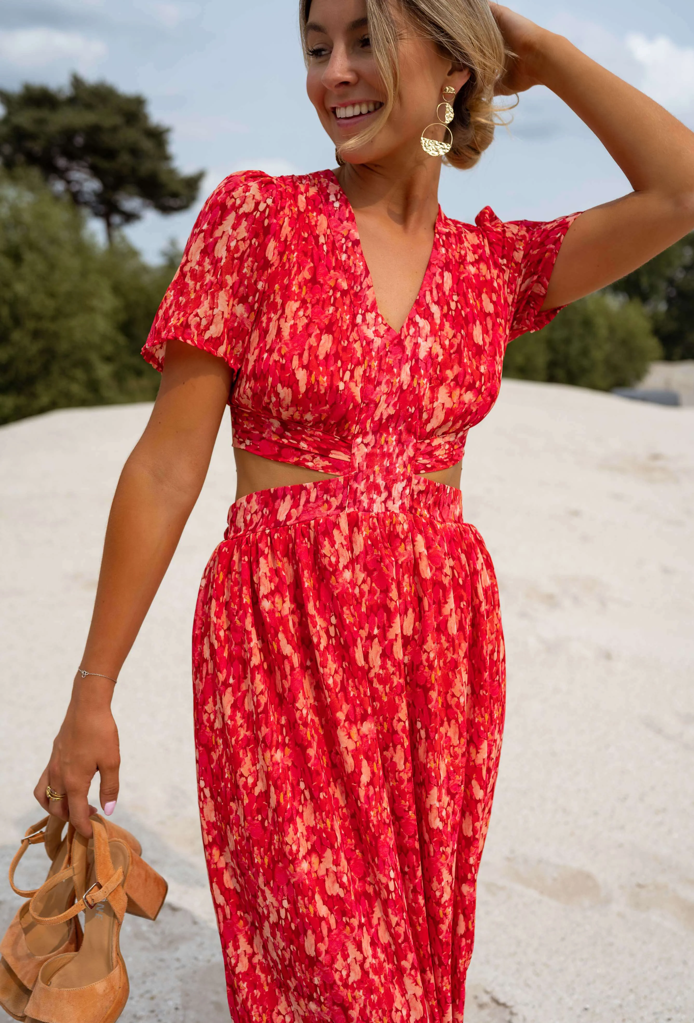 Red Claudia Dress - Image 4