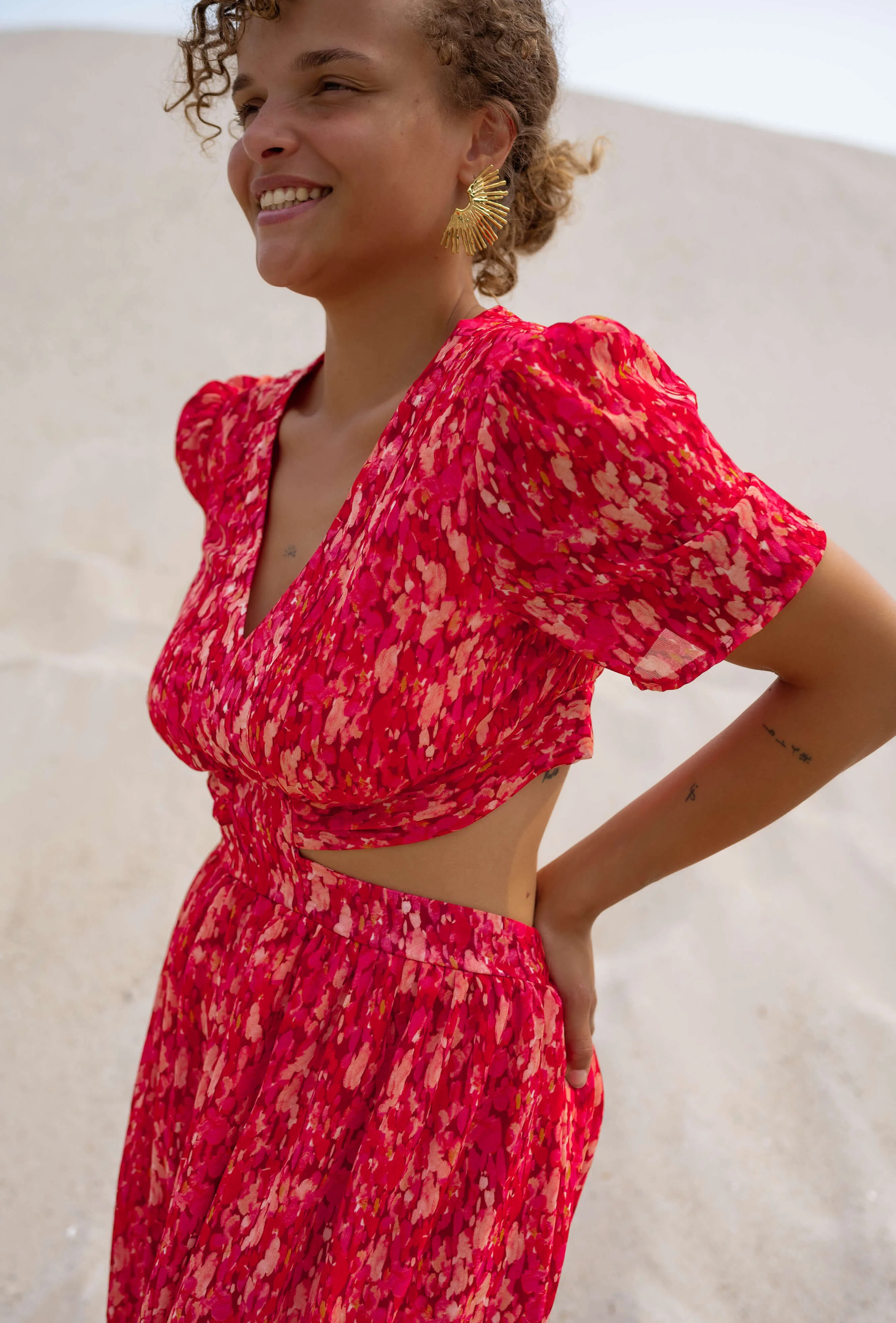 Red Claudia Dress - Image 9