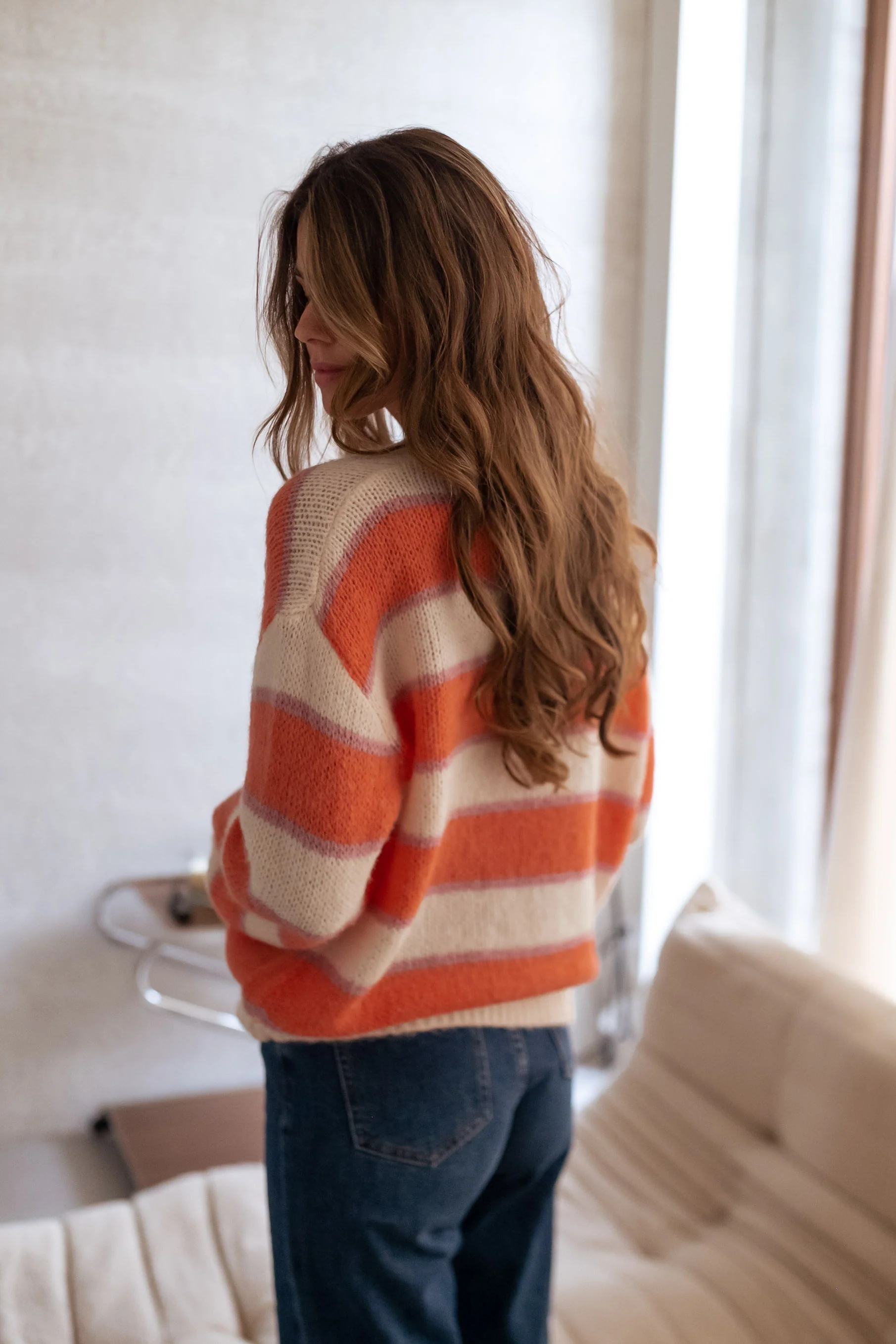 Orange and Purple Stripe Solvay Sweater - Image 9