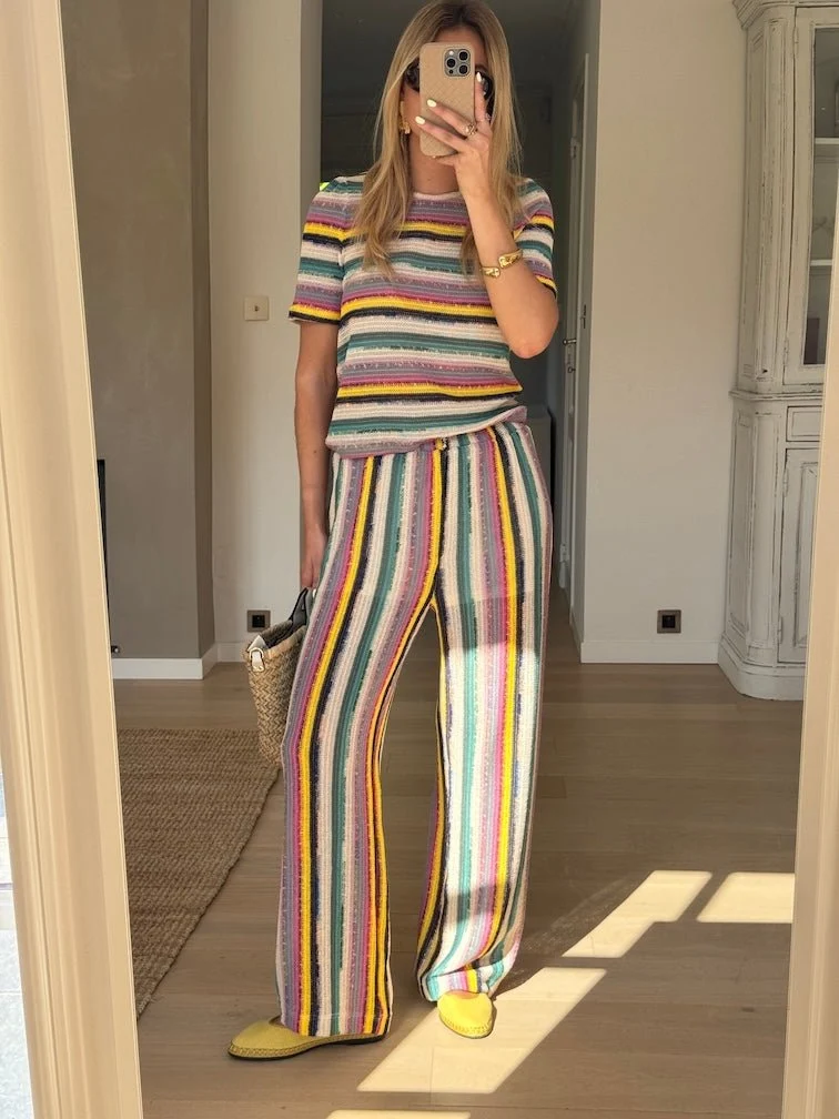 Striped Crochet Gauthier Pants - Image 8