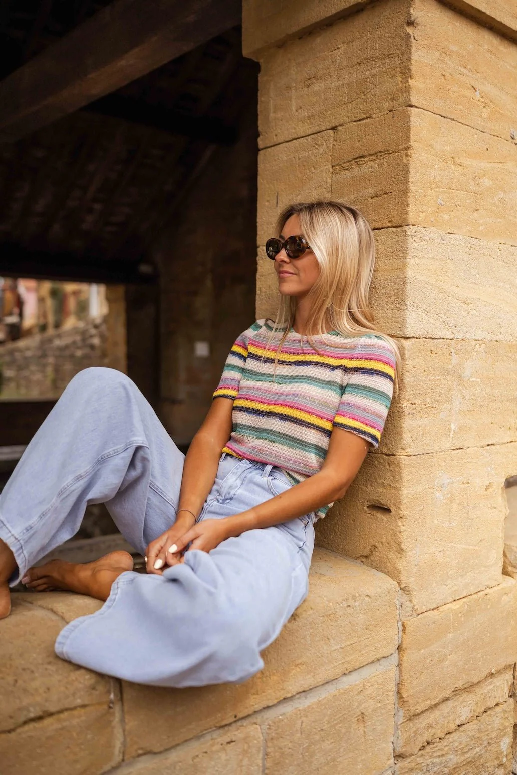 Striped Crochet Malia Blouse - Image 4