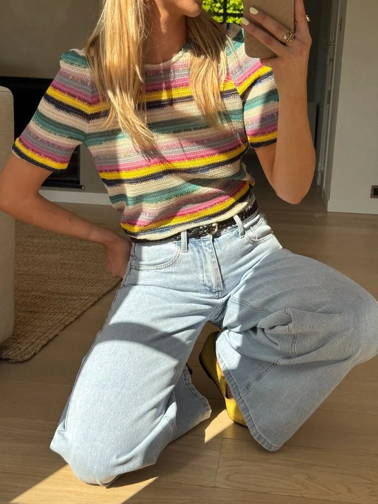 Striped Crochet Malia Blouse - Image 5