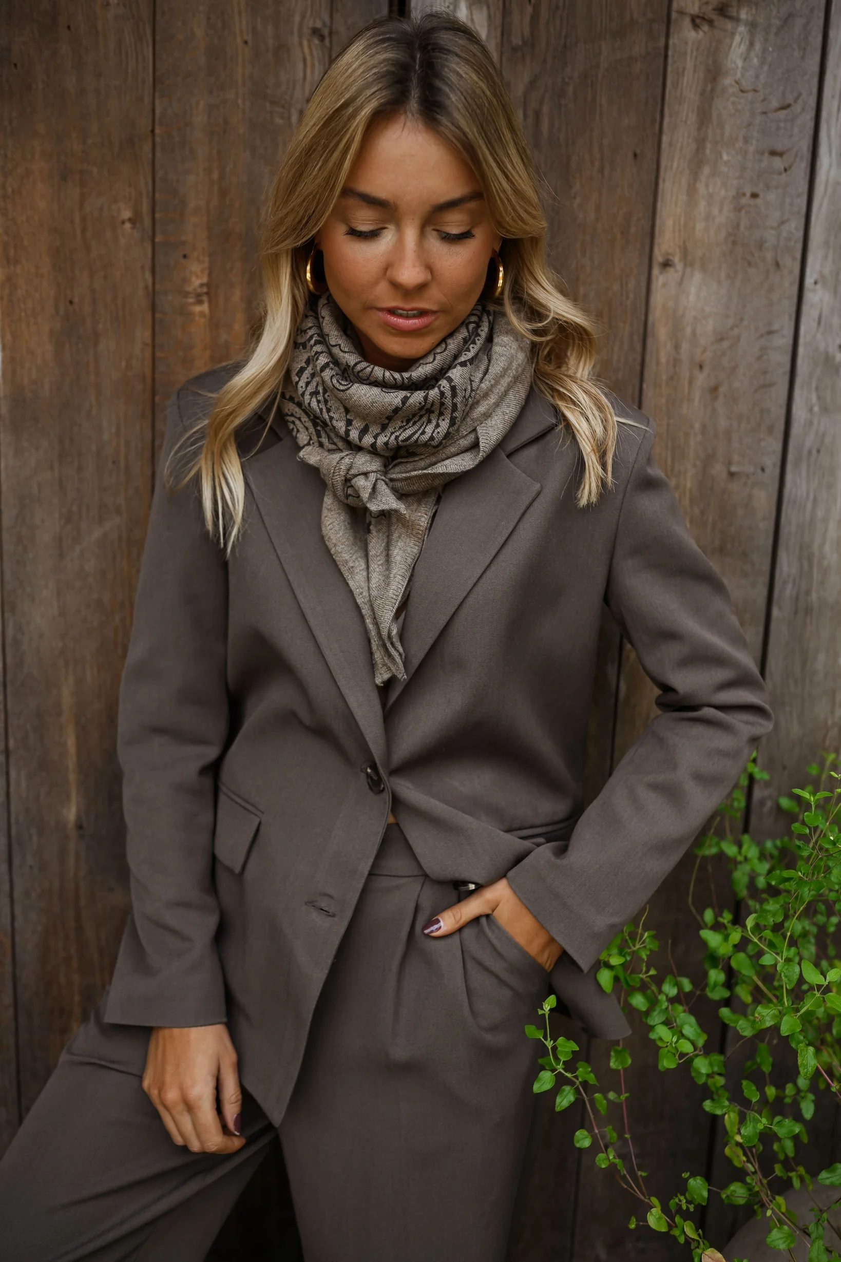 Taupe Bossy Blazer - Image 9
