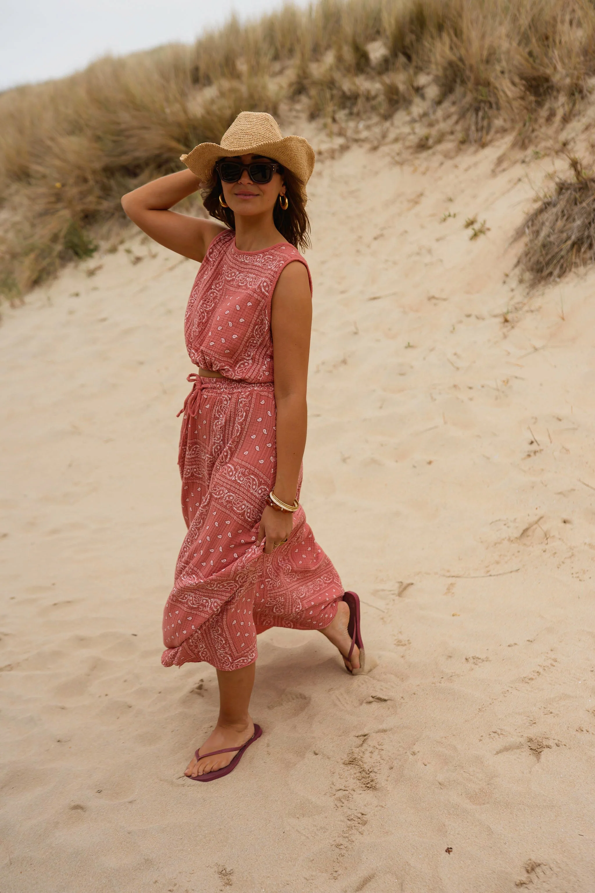 Terracotta Patterned Amira Top - Image 8