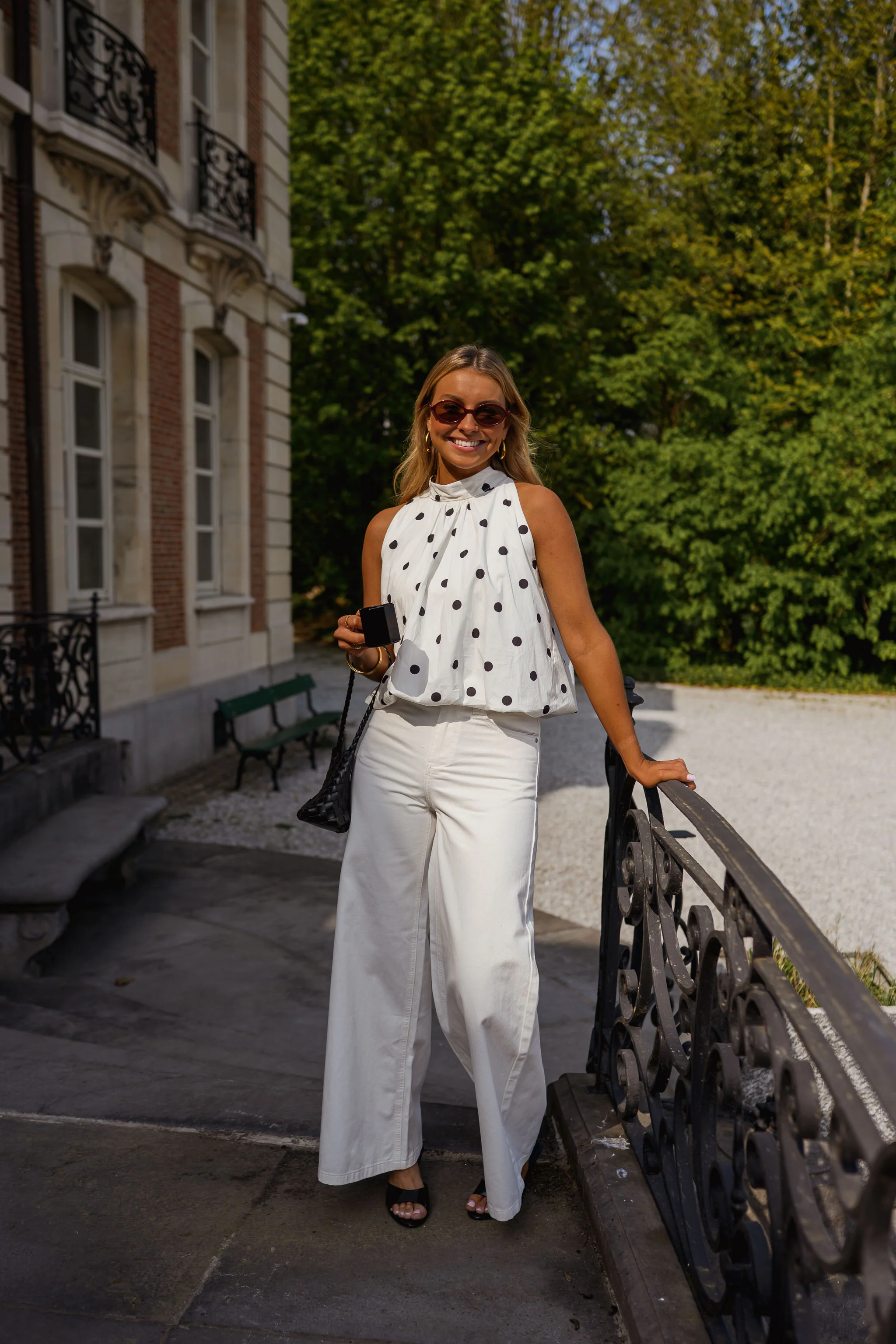 White Polka Dot Cipriani Top - Image 5