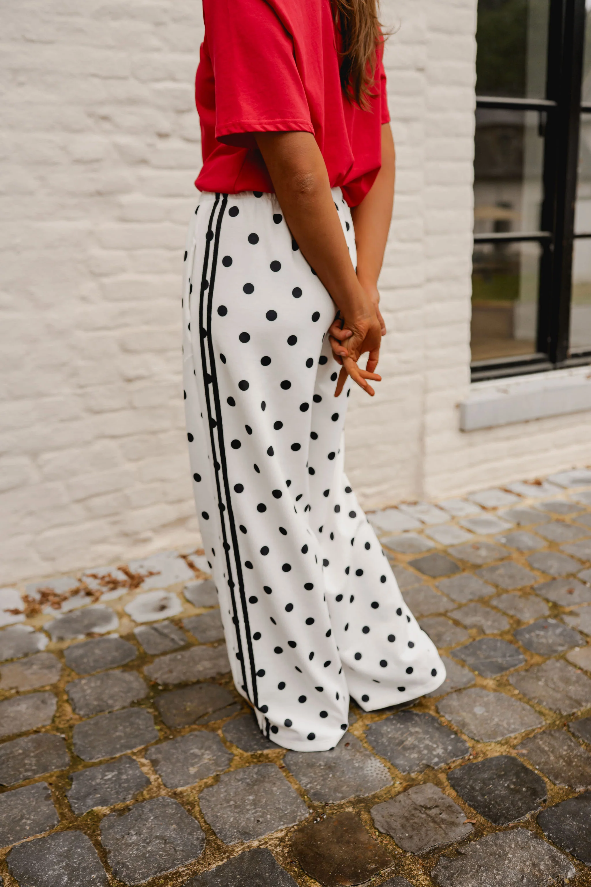 White Polka Dot Loosa Jogggers - Image 10