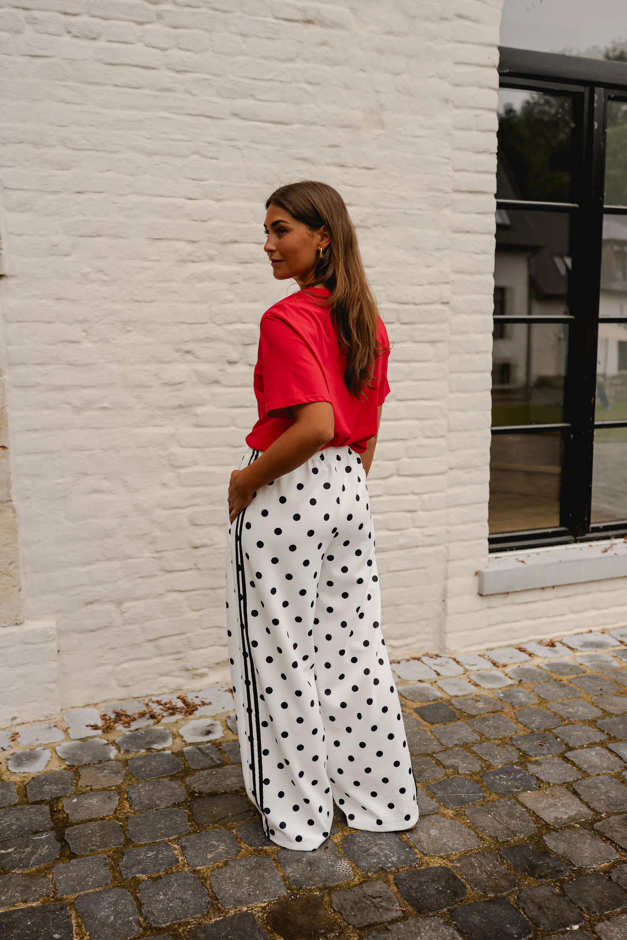 White Polka Dot Loosa Jogggers - Image 11