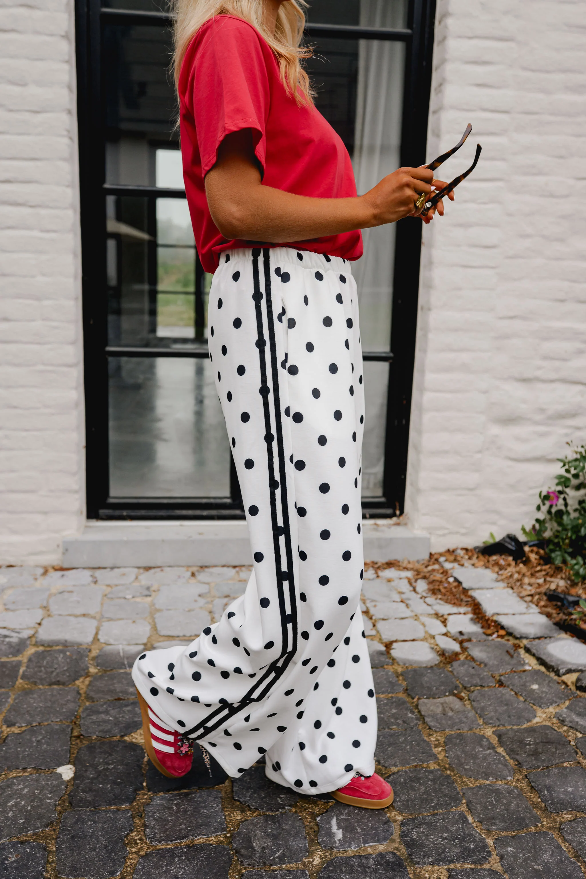 White Polka Dot Loosa Jogggers - Image 14