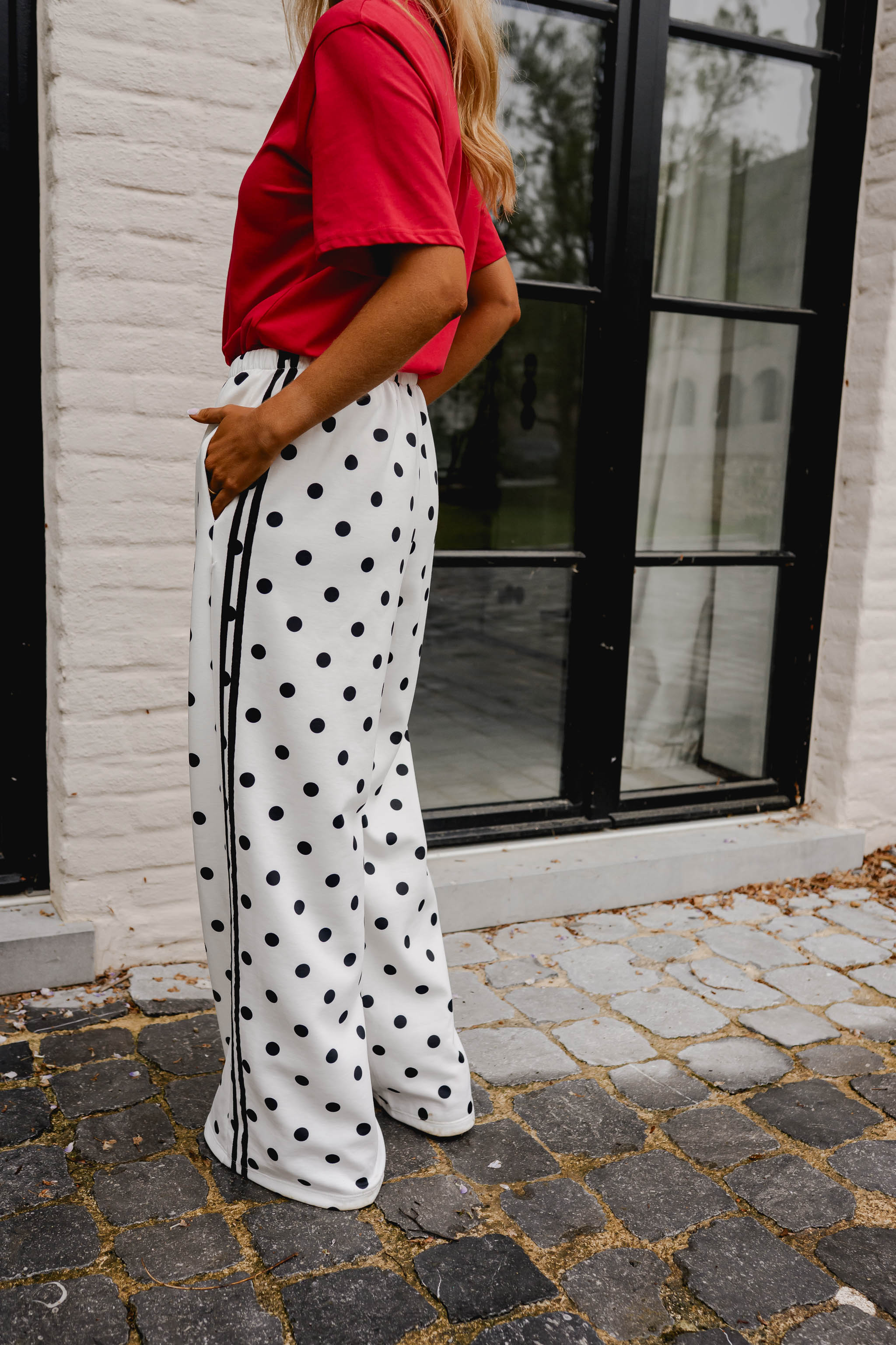 White Polka Dot Loosa Jogggers - Image 15