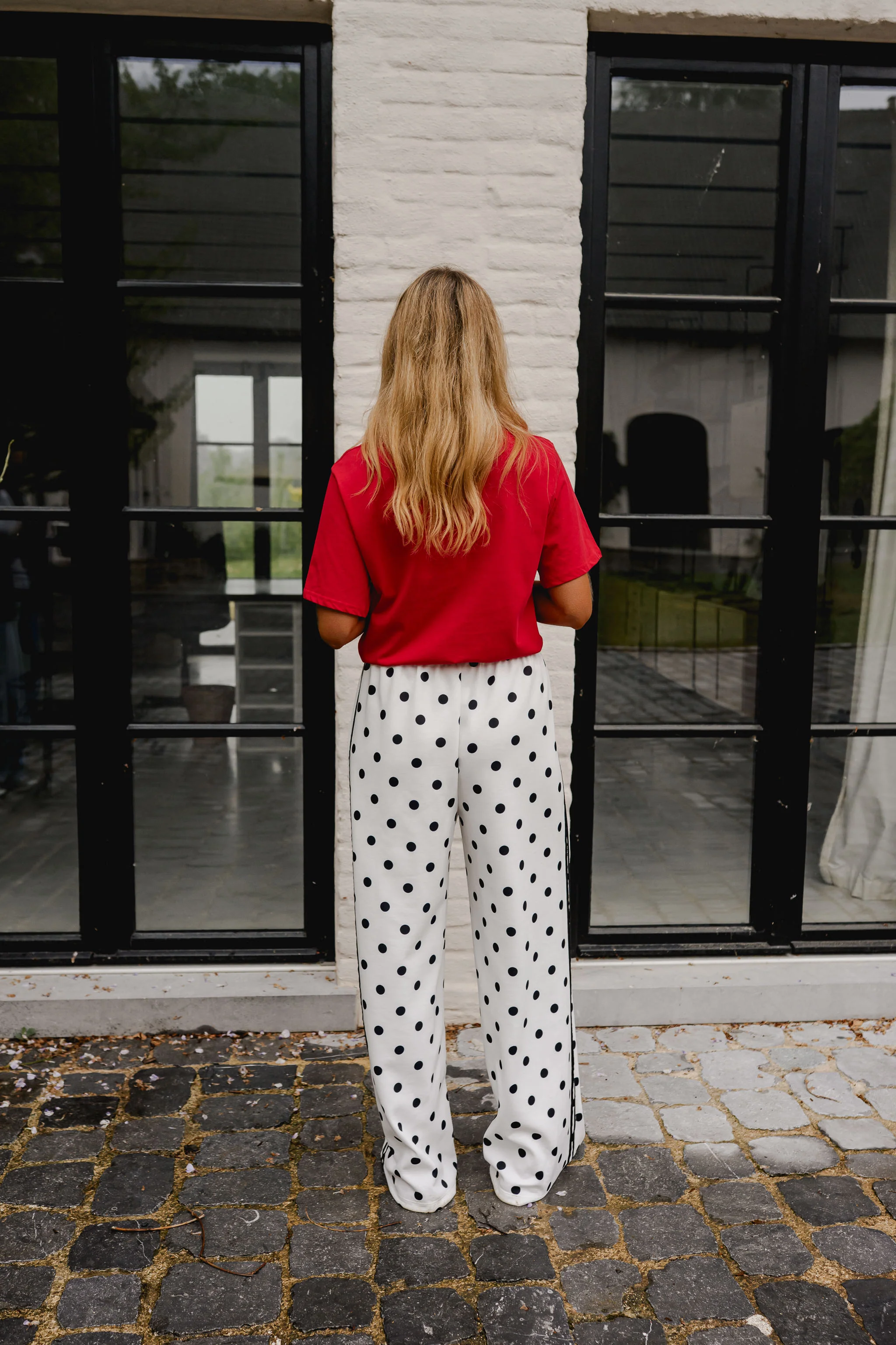 White Polka Dot Loosa Jogggers - Image 16