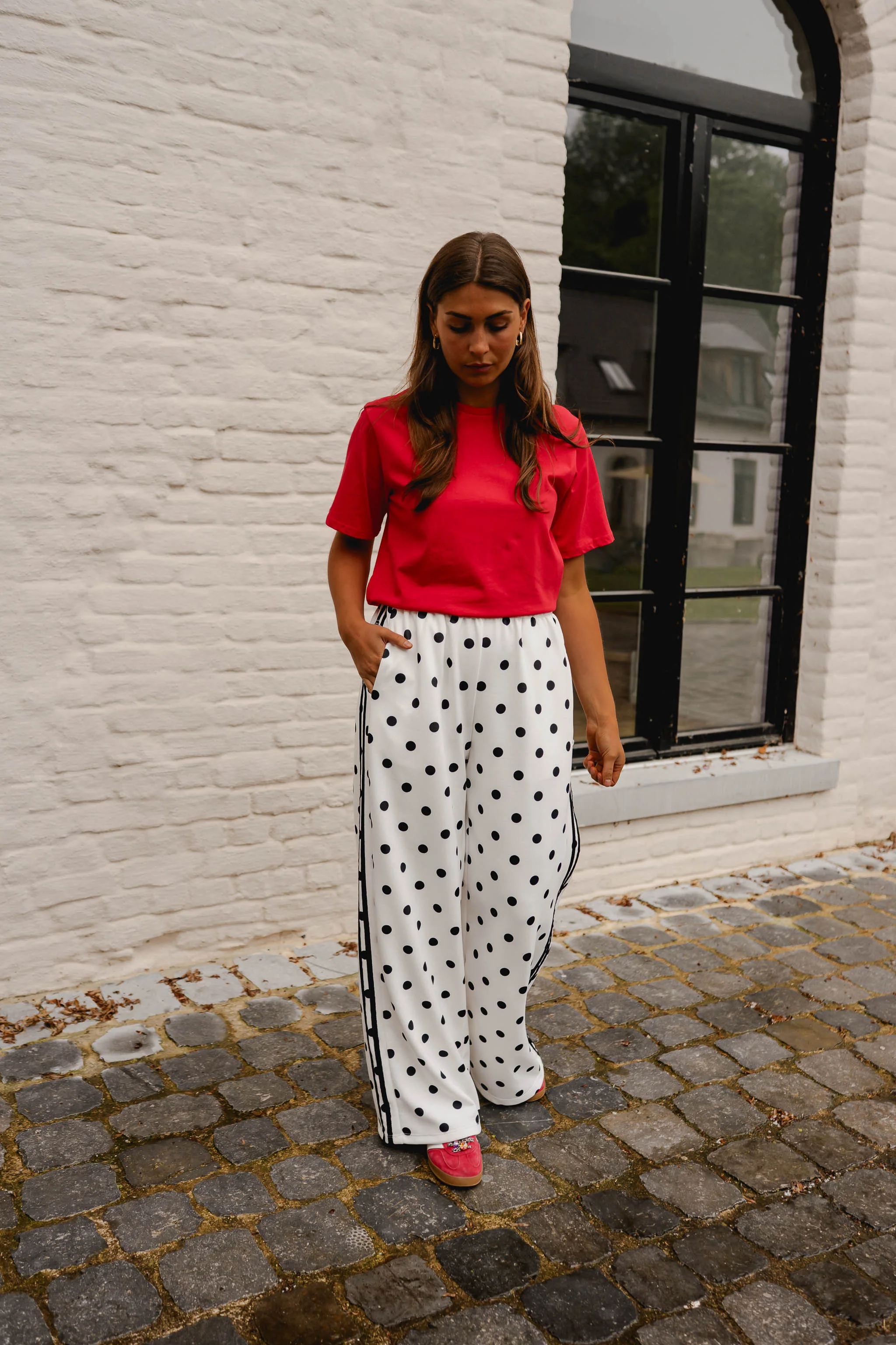 White Polka Dot Loosa Jogggers - Image 6