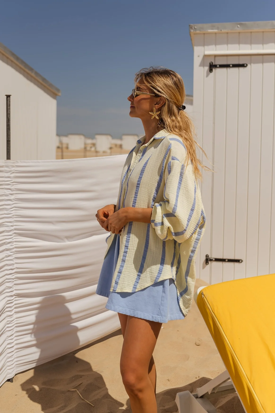 Yellow and Blue Amelie Shirt - Image 3