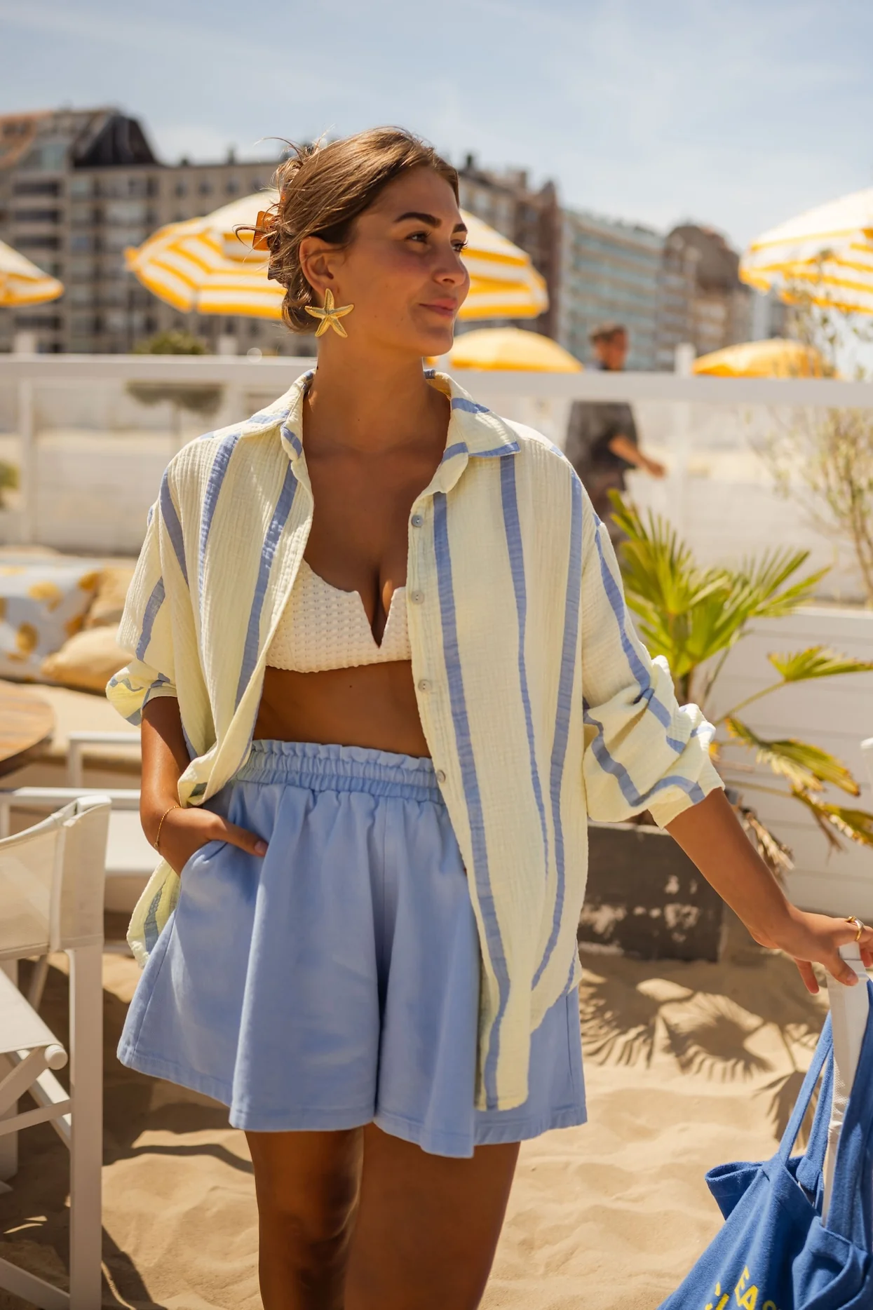 Yellow and Blue Amelie Shirt - Image 5