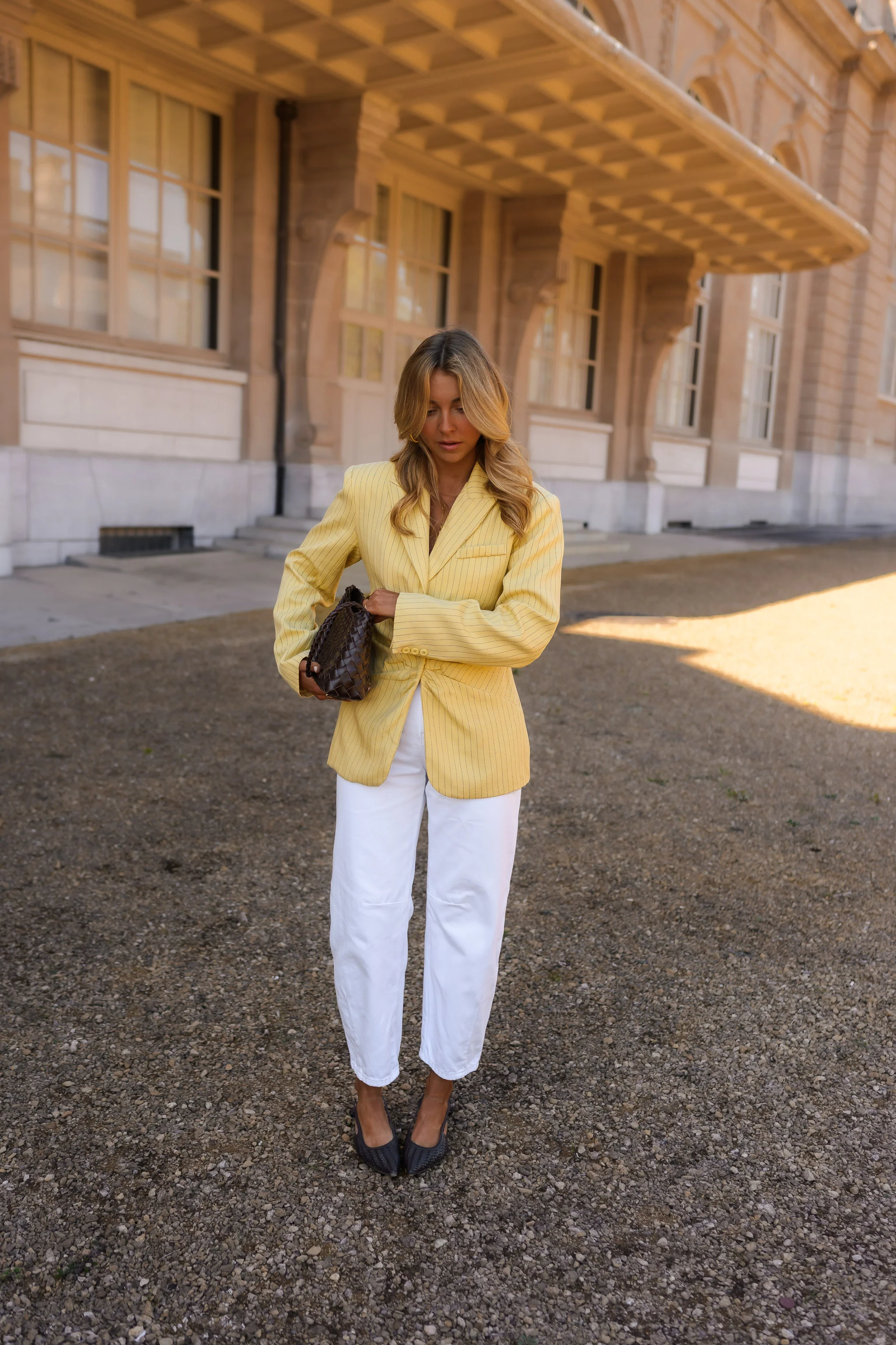 Yellow Striped Valentina Blazer - Image 3