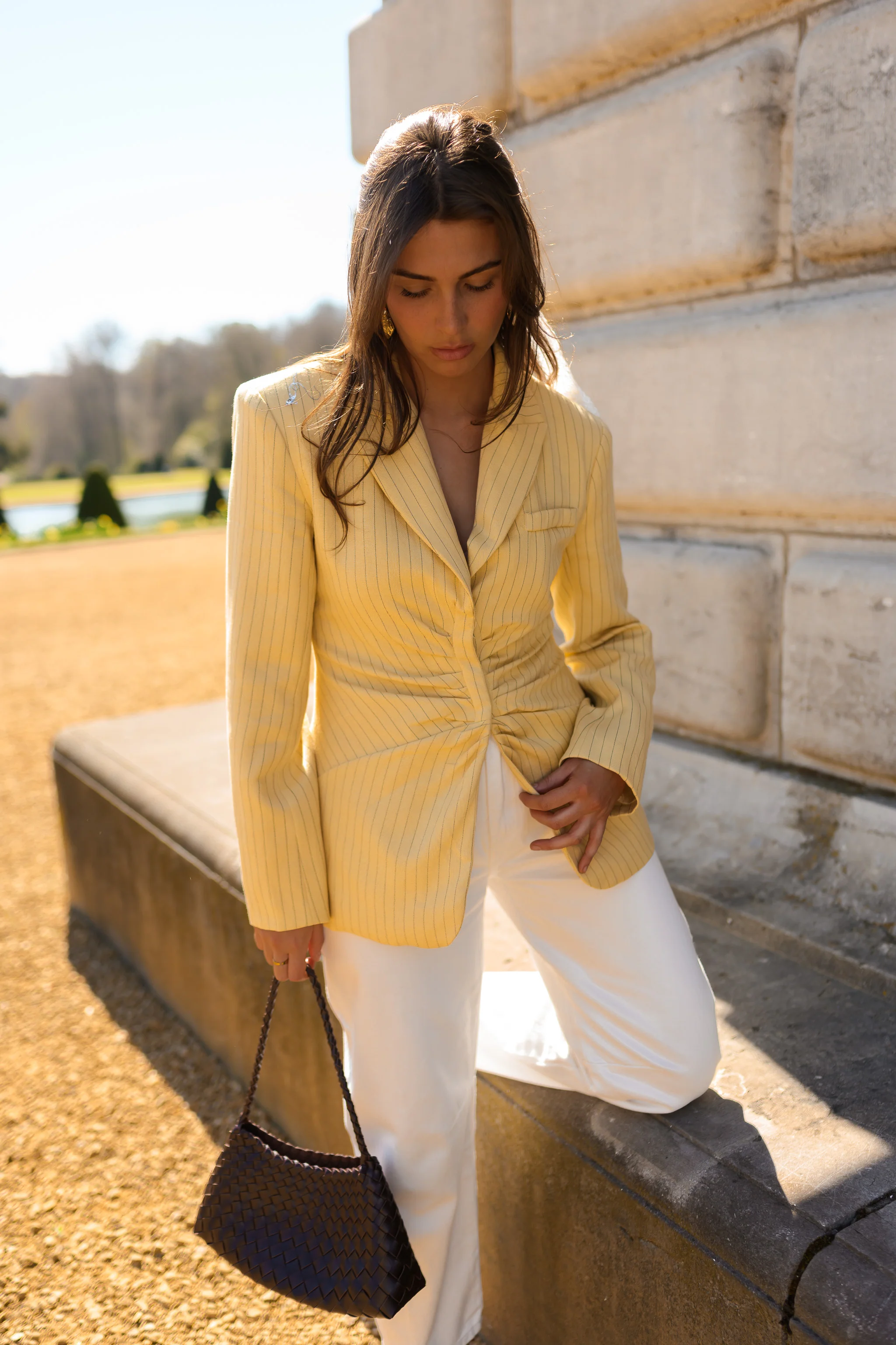 Yellow Striped Valentina Blazer - Image 4