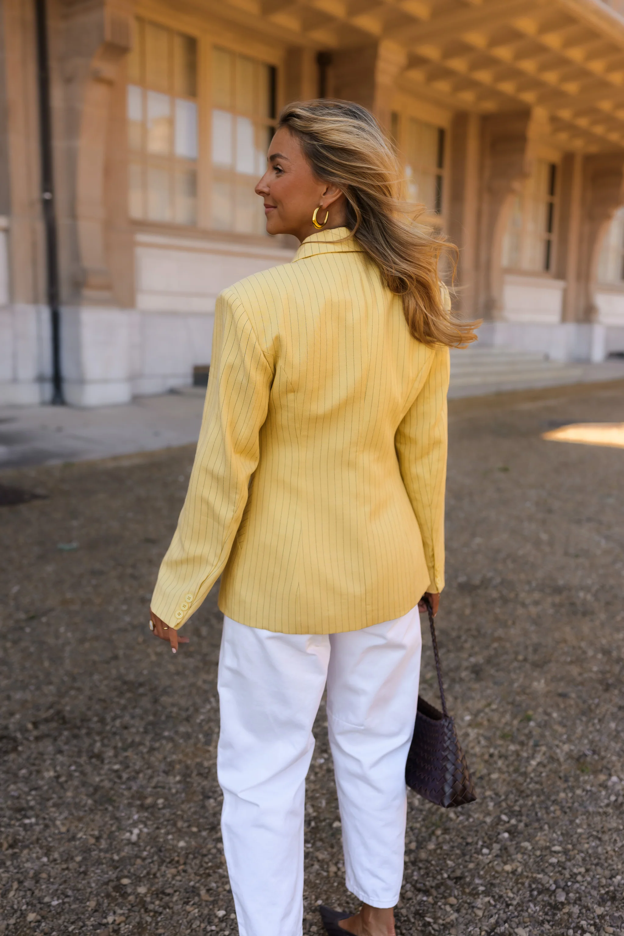 Yellow Striped Valentina Blazer - Image 6